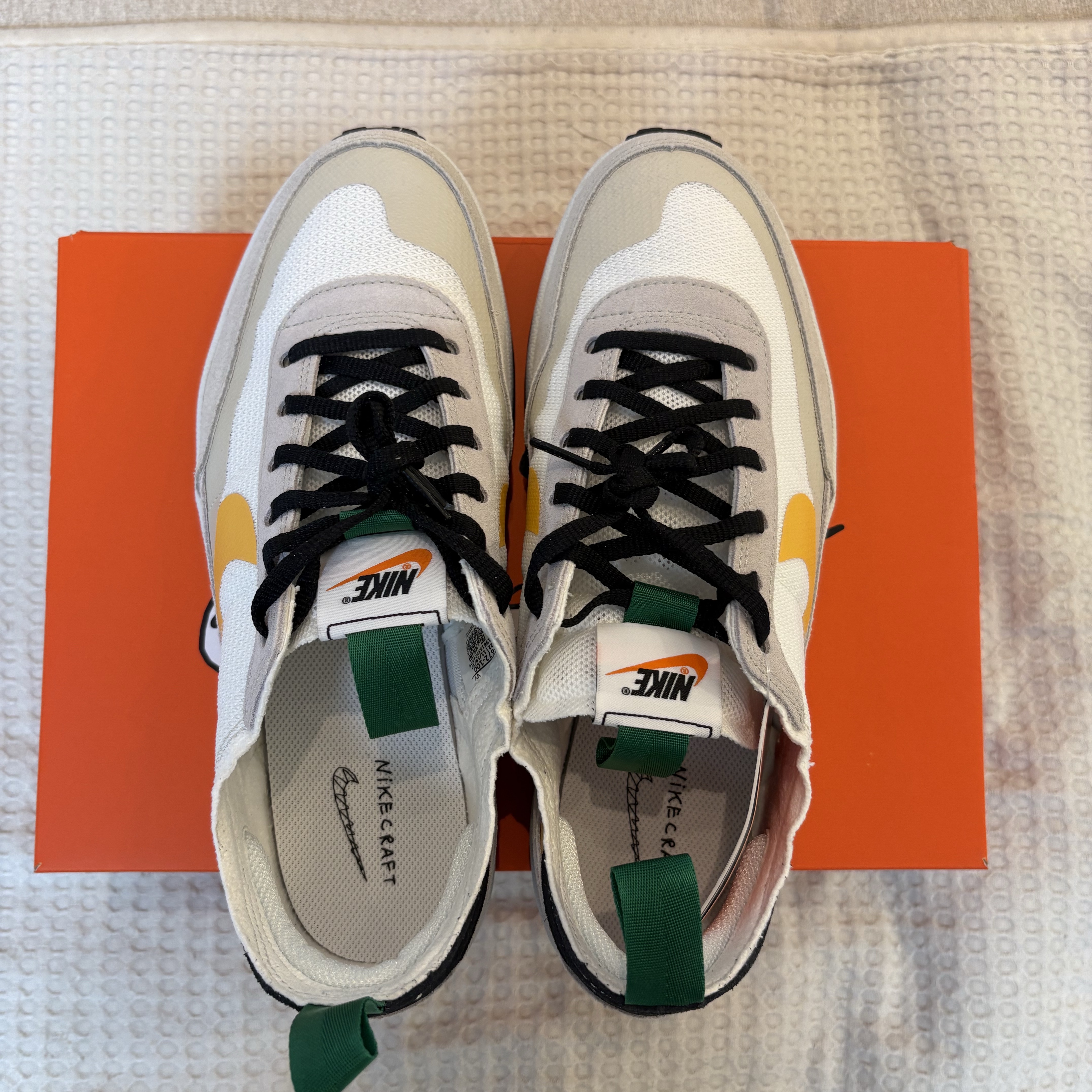 Nike x Tom Sachs General Purpose Shoe Pine Green University Gold 착용 스타일 - 6