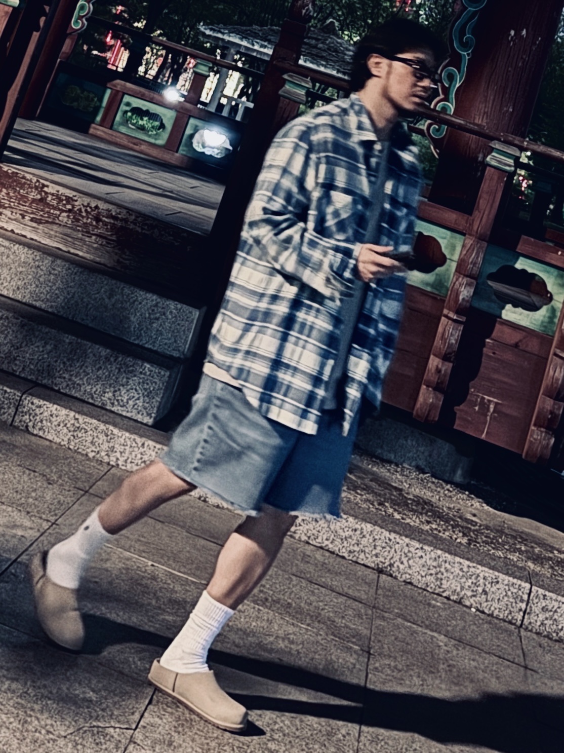Levi's Silvertab Loose Shorts Black, (W) Ugg Otzo Clog Mustard Seed 착용 스타일