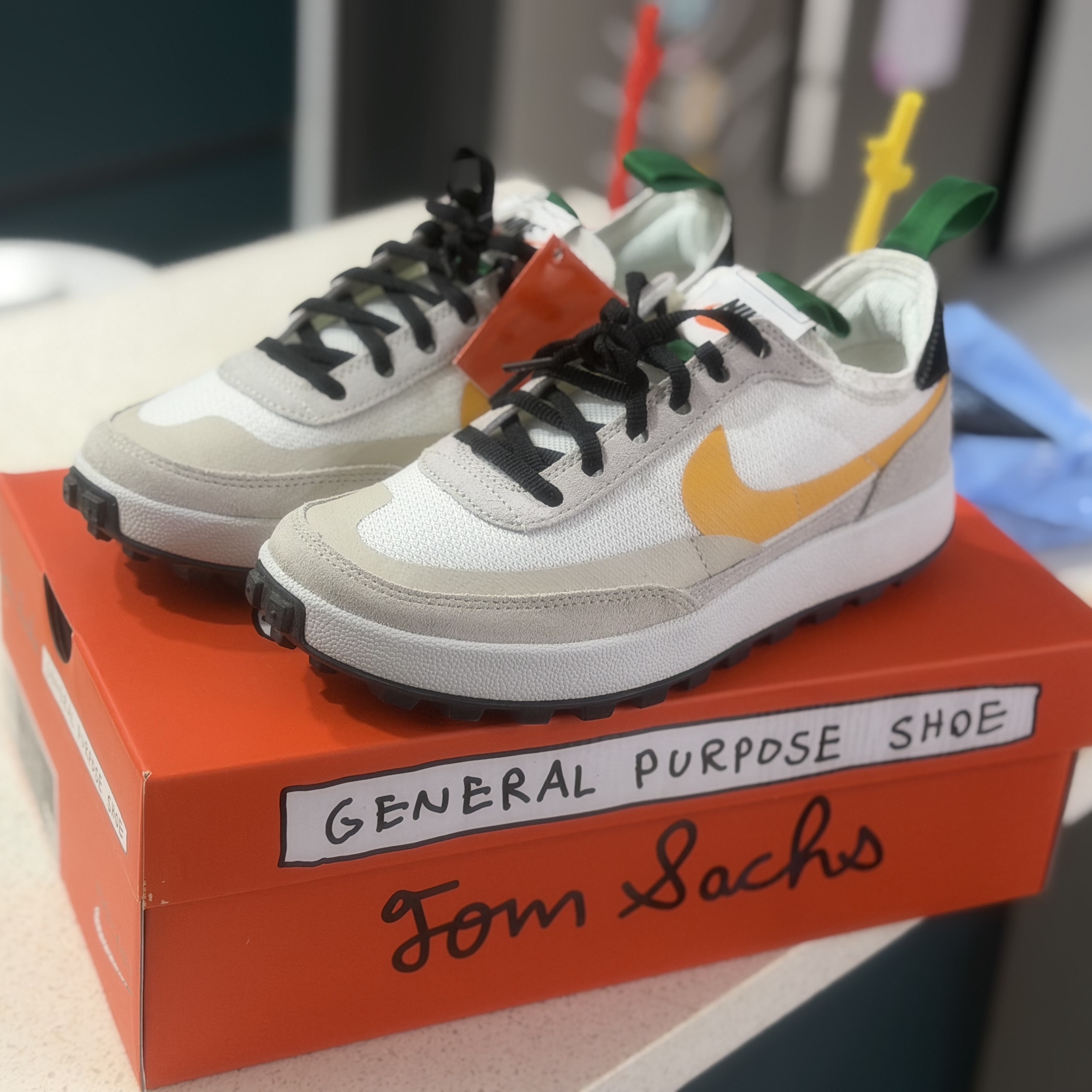 Nike x Tom Sachs General Purpose Shoe Pine Green University Gold 착용 스타일 - 2