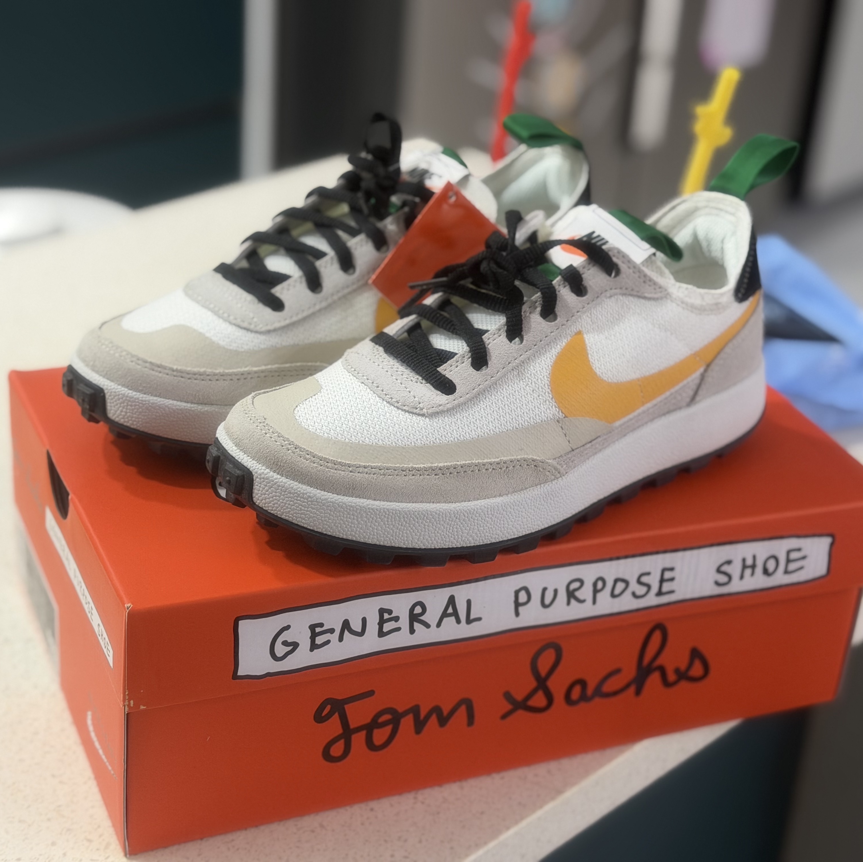 Nike x Tom Sachs General Purpose Shoe Pine Green University Gold 착용 스타일 - 4