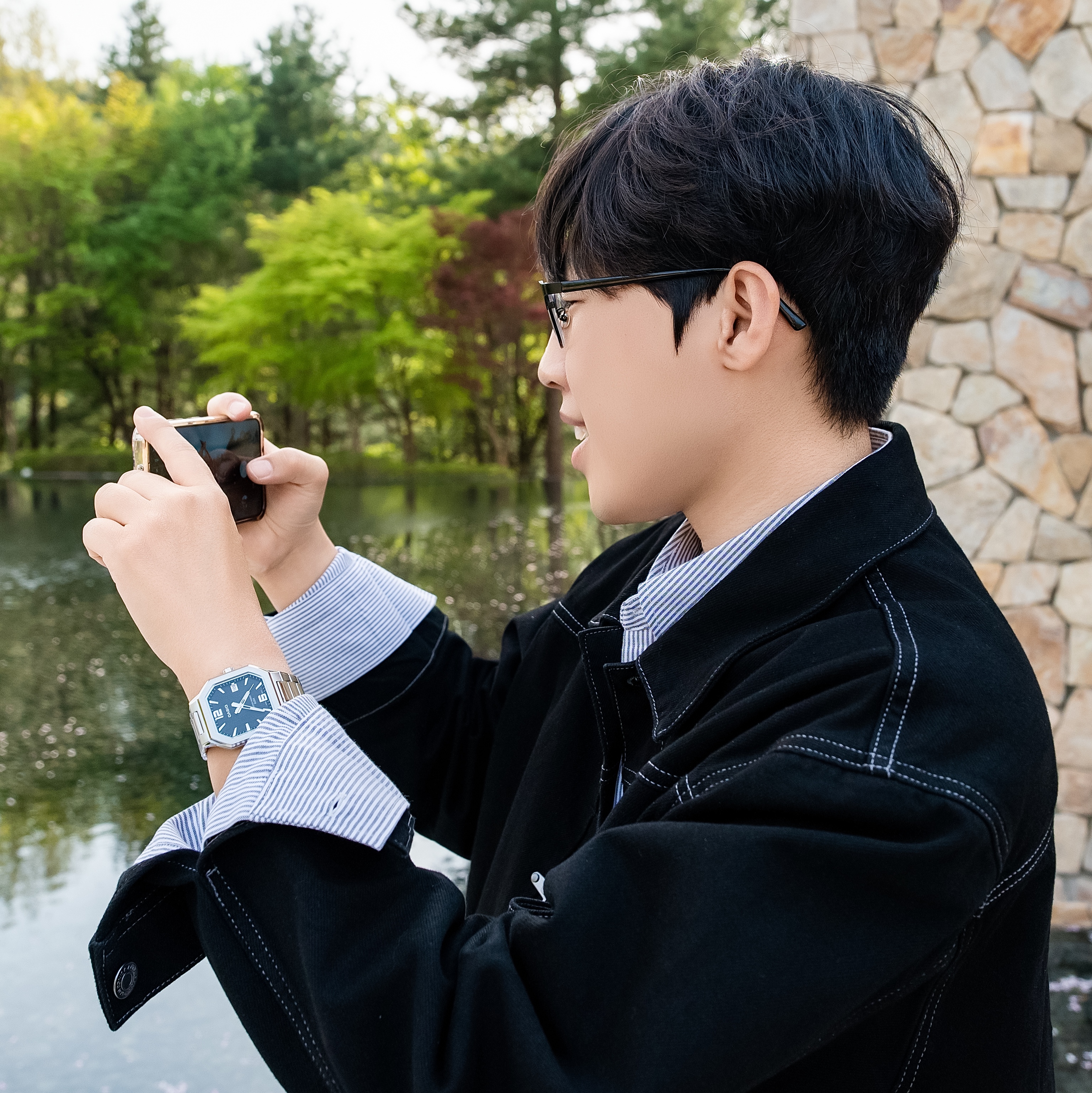 Casio MTP-B195D-1AV 착용 스타일