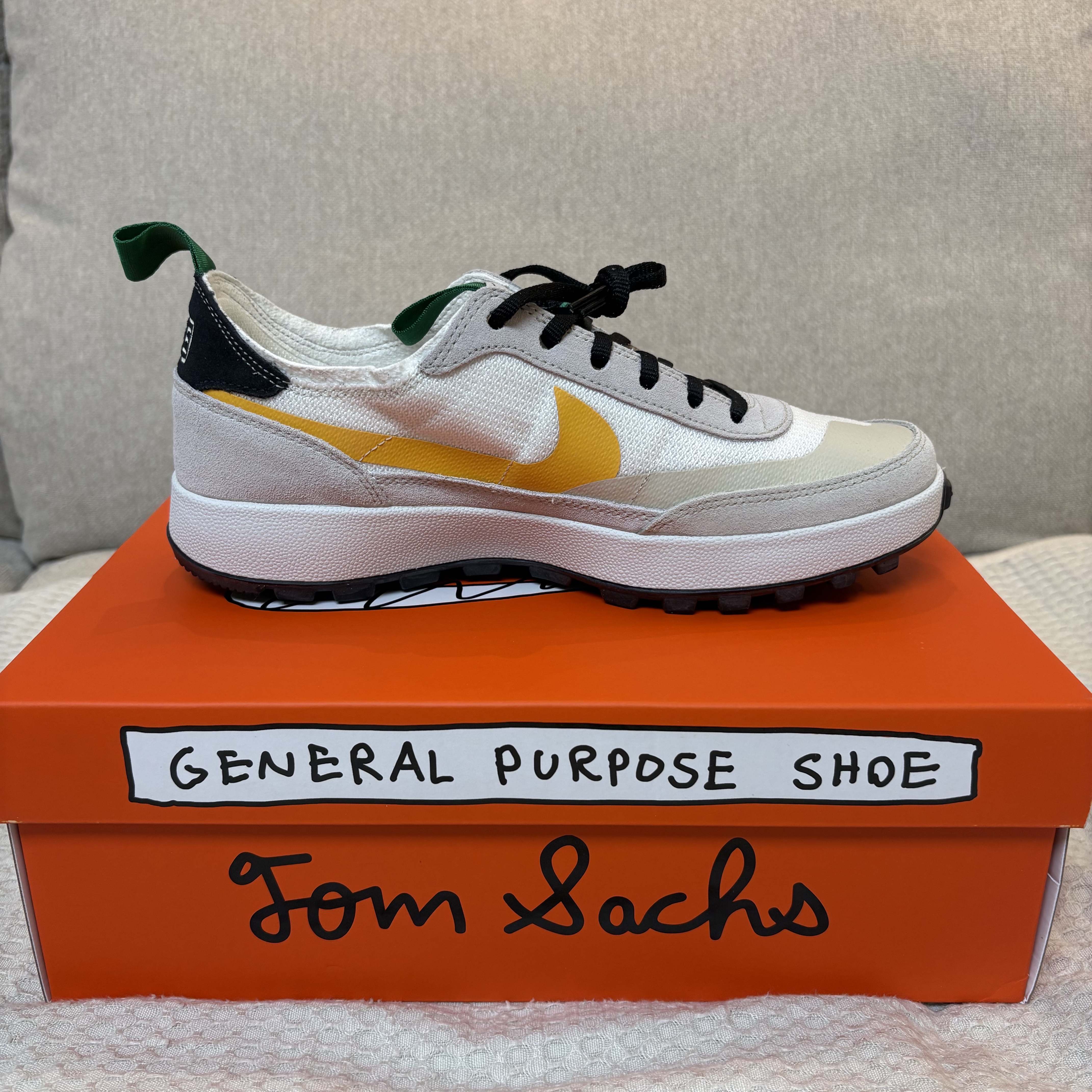 Nike x Tom Sachs General Purpose Shoe Pine Green University Gold 착용 스타일 - 3