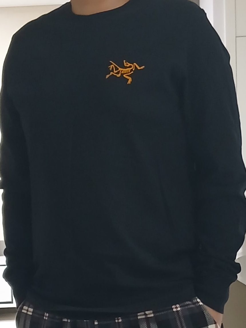 Arc'teryx Arc'Multi Bird Logo LS T-Shirt Black, Salomon RX Slide 3.0 Urban Chic Lunar Rock 착용 스타일 - 3