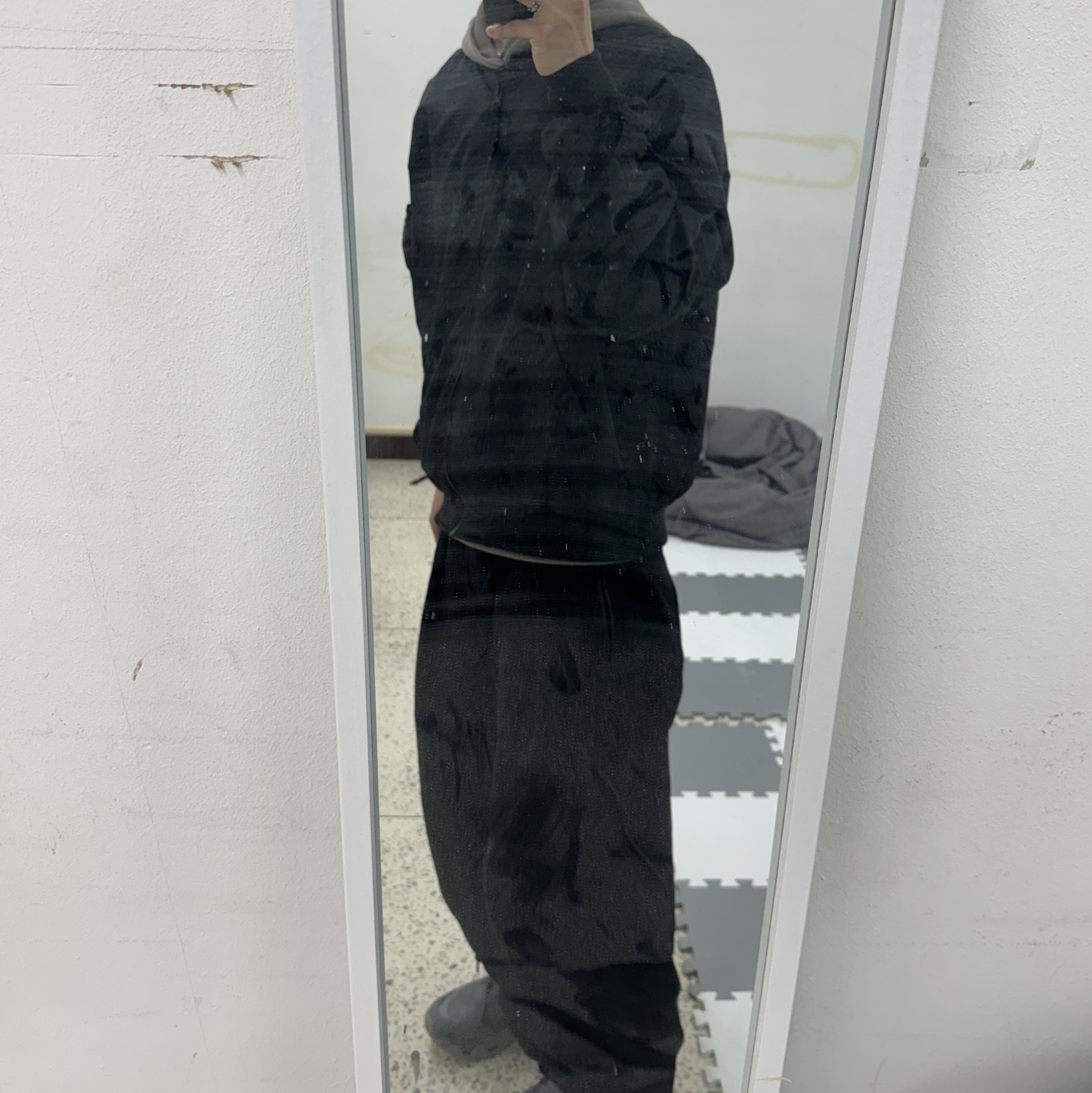 Sansan Gear Affine Curve Pants Black_26SS, On Running x Post Archive Faction (Paf) Cloudmonster Hyper Phantom Apollo 착용 스타일
