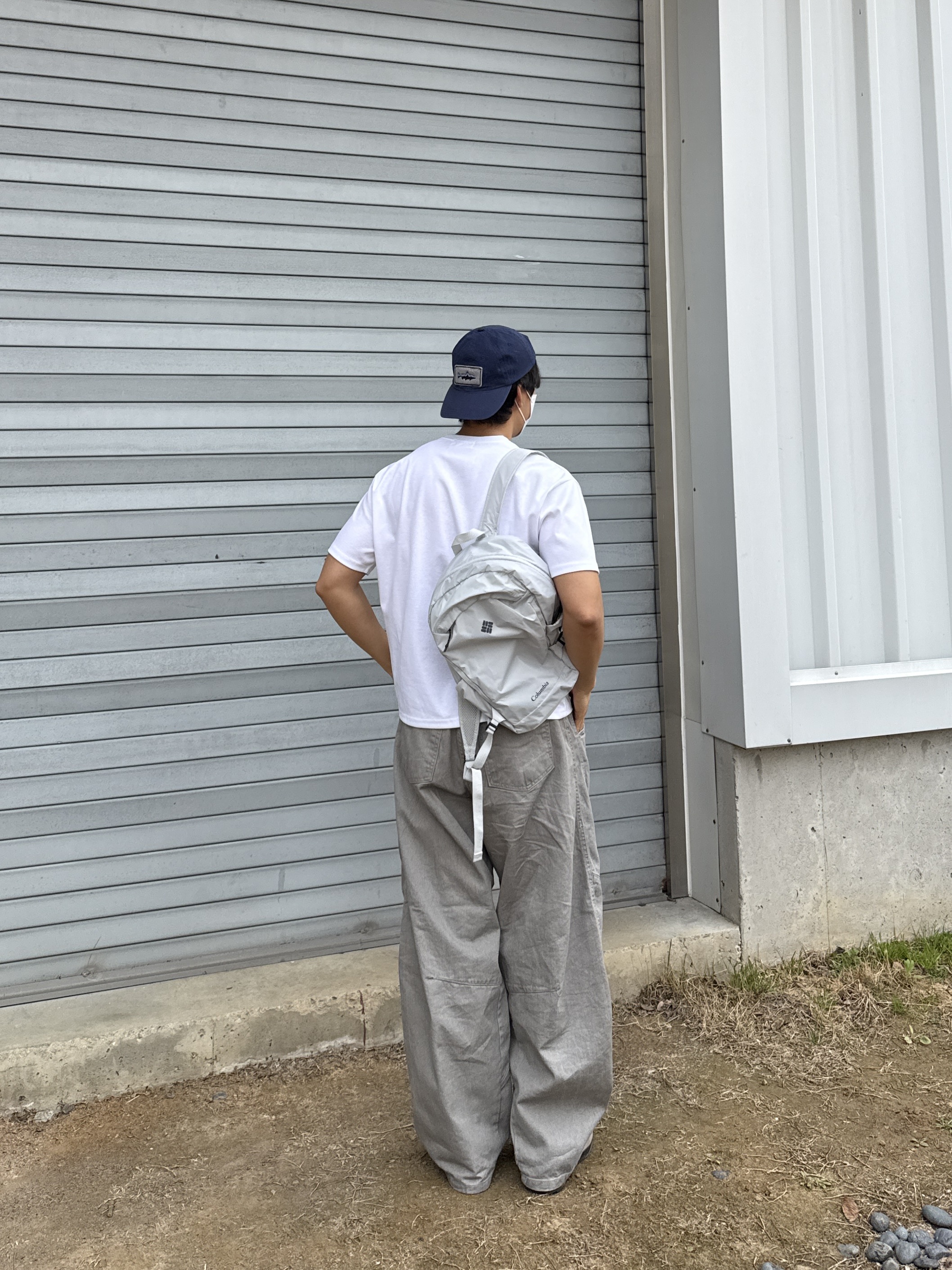 Patagonia P-6 Label Trad Cap Utility Blue, Patagonia P-6 Label Trad Cap Navy 착용 스타일 - 4