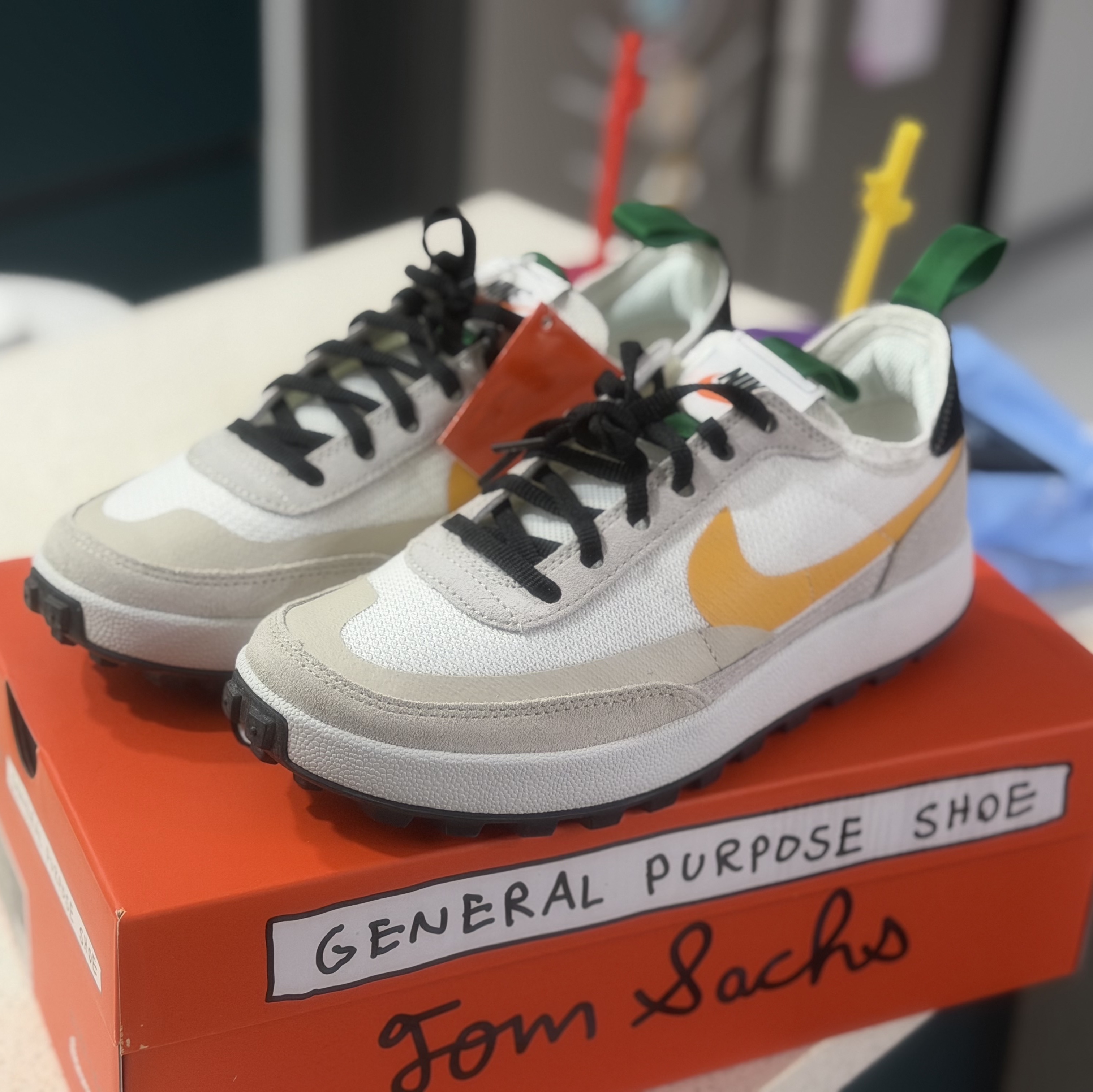 Nike x Tom Sachs General Purpose Shoe Pine Green University Gold 착용 스타일 - 1