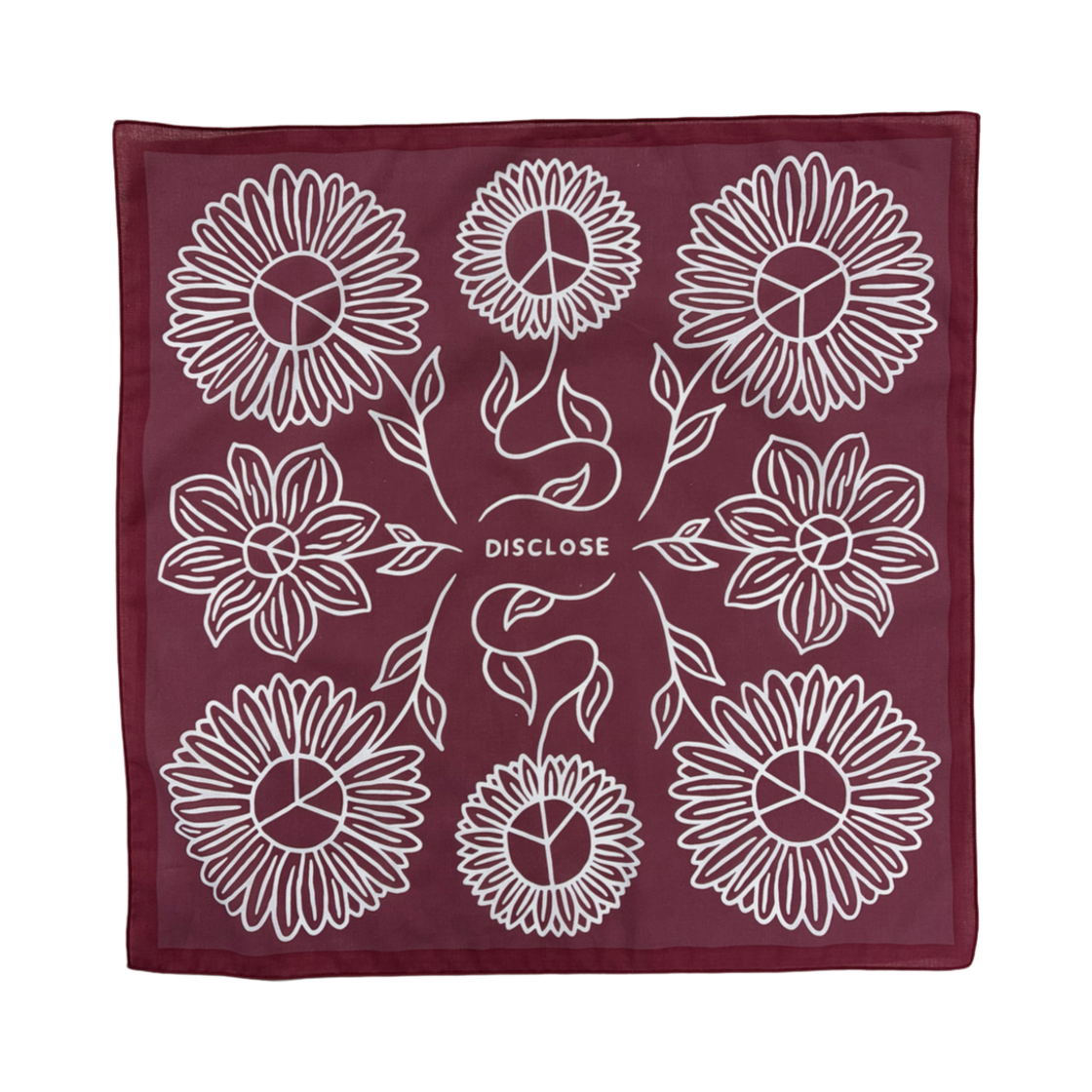 디스클로즈 005 이너 블룸 반다나 버건디(DISCLOSE 005 Inner Bloom Bandana Burgundy)