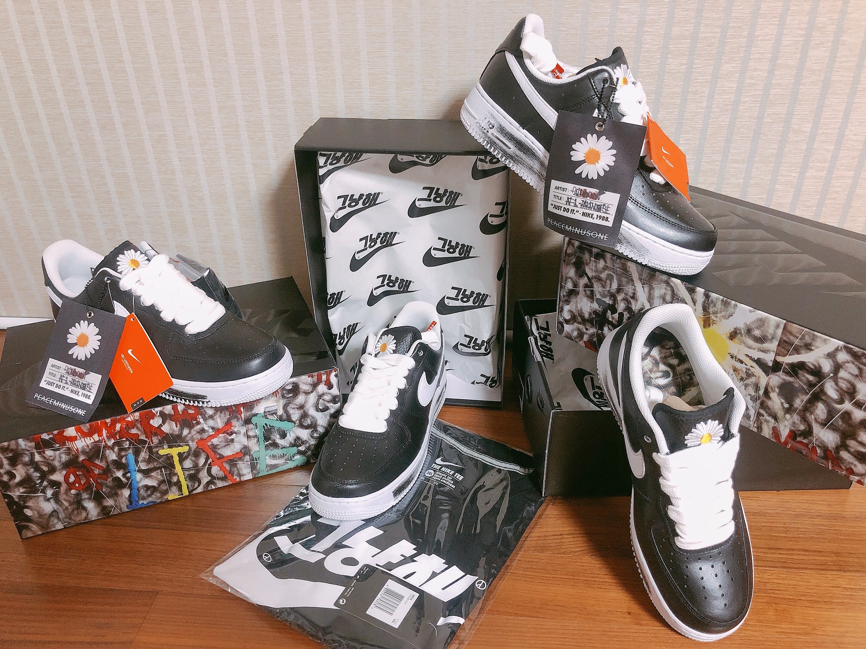 Nike x Peaceminusone Air Force 1 Low Para-Noise 착용 스타일