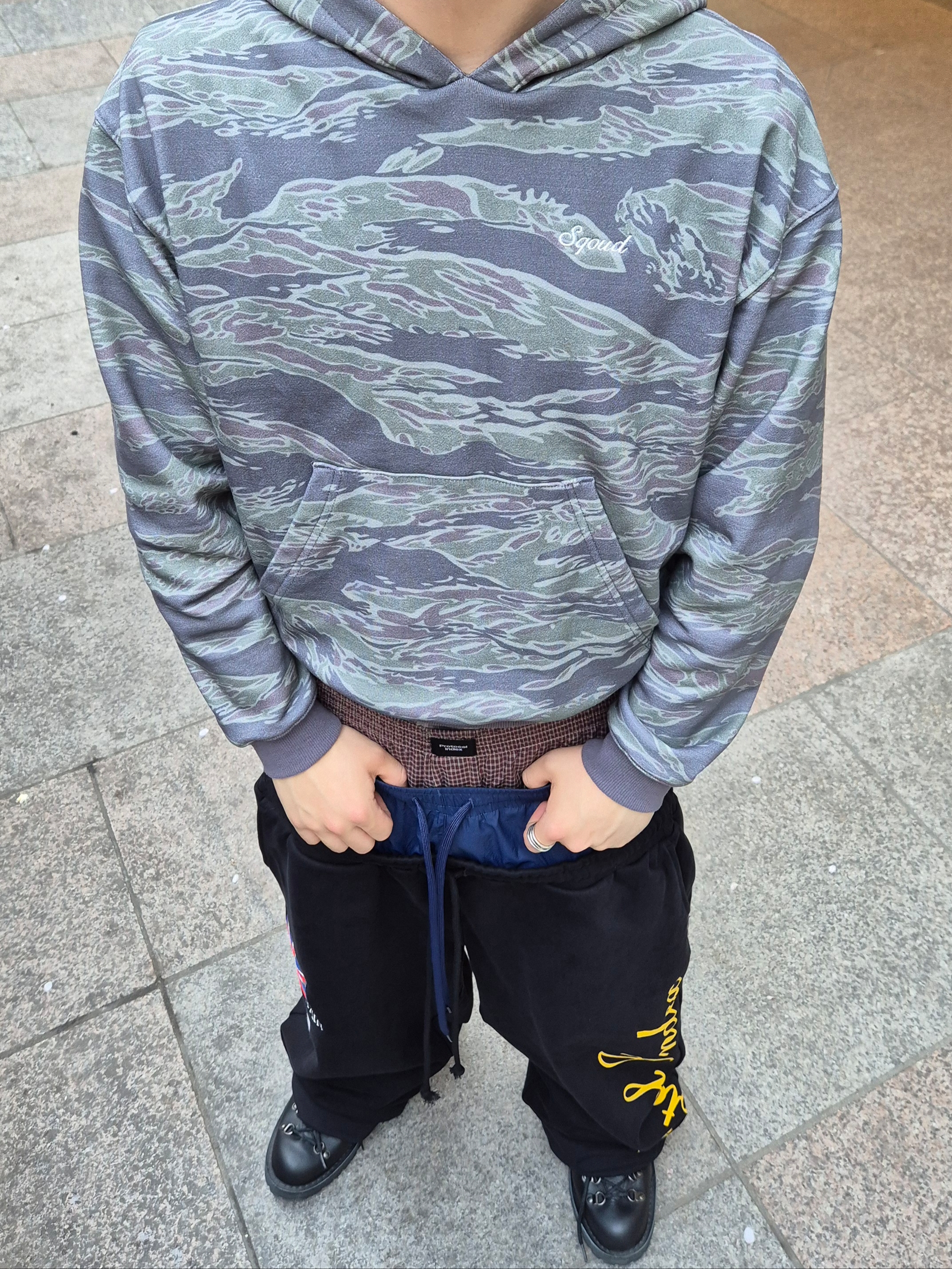 Protocol Index 3 Layered Sweatpants Black, Stussy Low Profile Athletics Strapback Black 착용 스타일 - 2