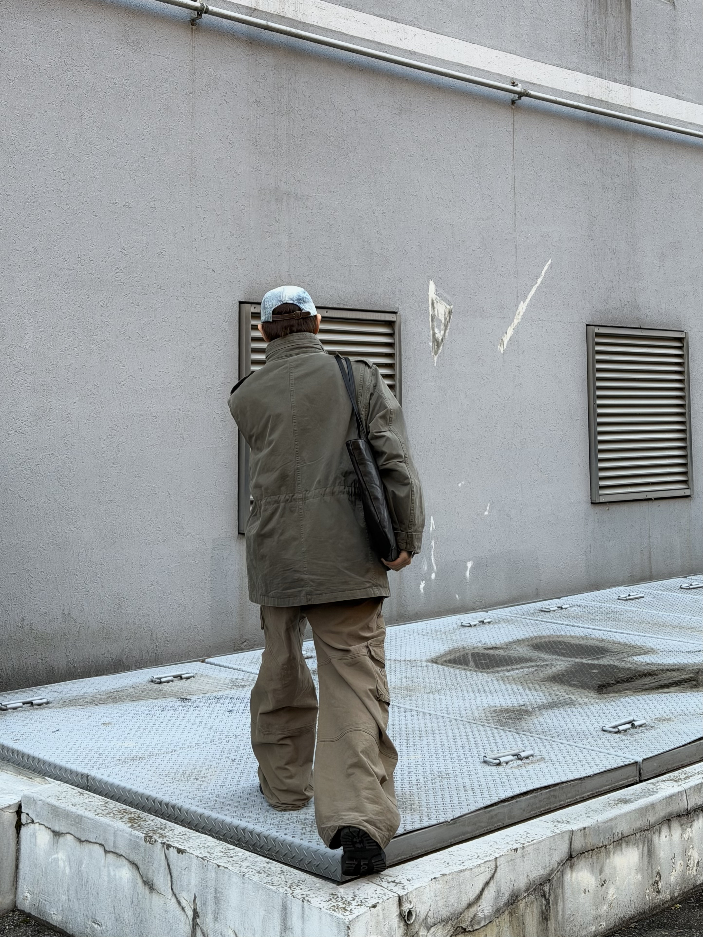 LOSTGARDEN Phantom, Supreme Washed Chino Twill Camp Cap Denim - 25FW 착용 스타일 - 4