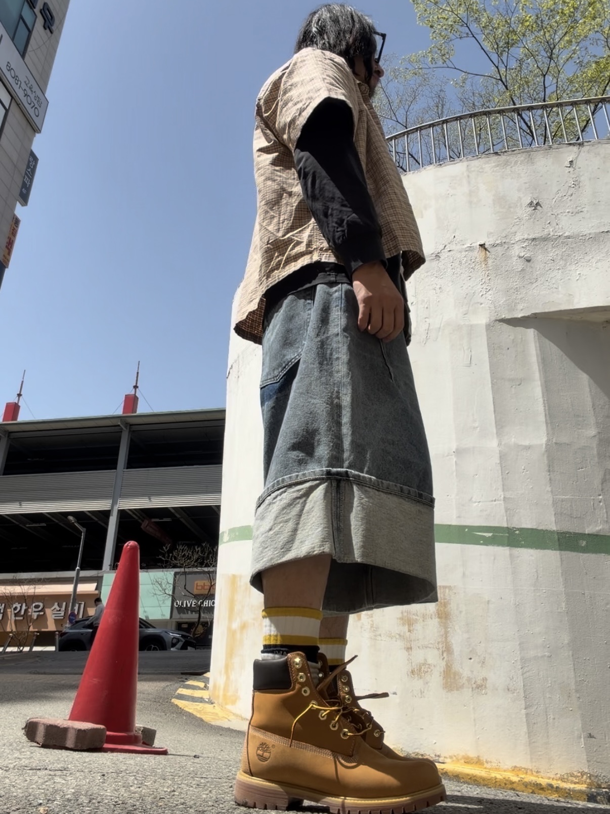Timberland Premium 6 inch Waterproof Boot Wheat Nubuck - Wide, Gregory Classic Wallet Black 착용 스타일 - 2
