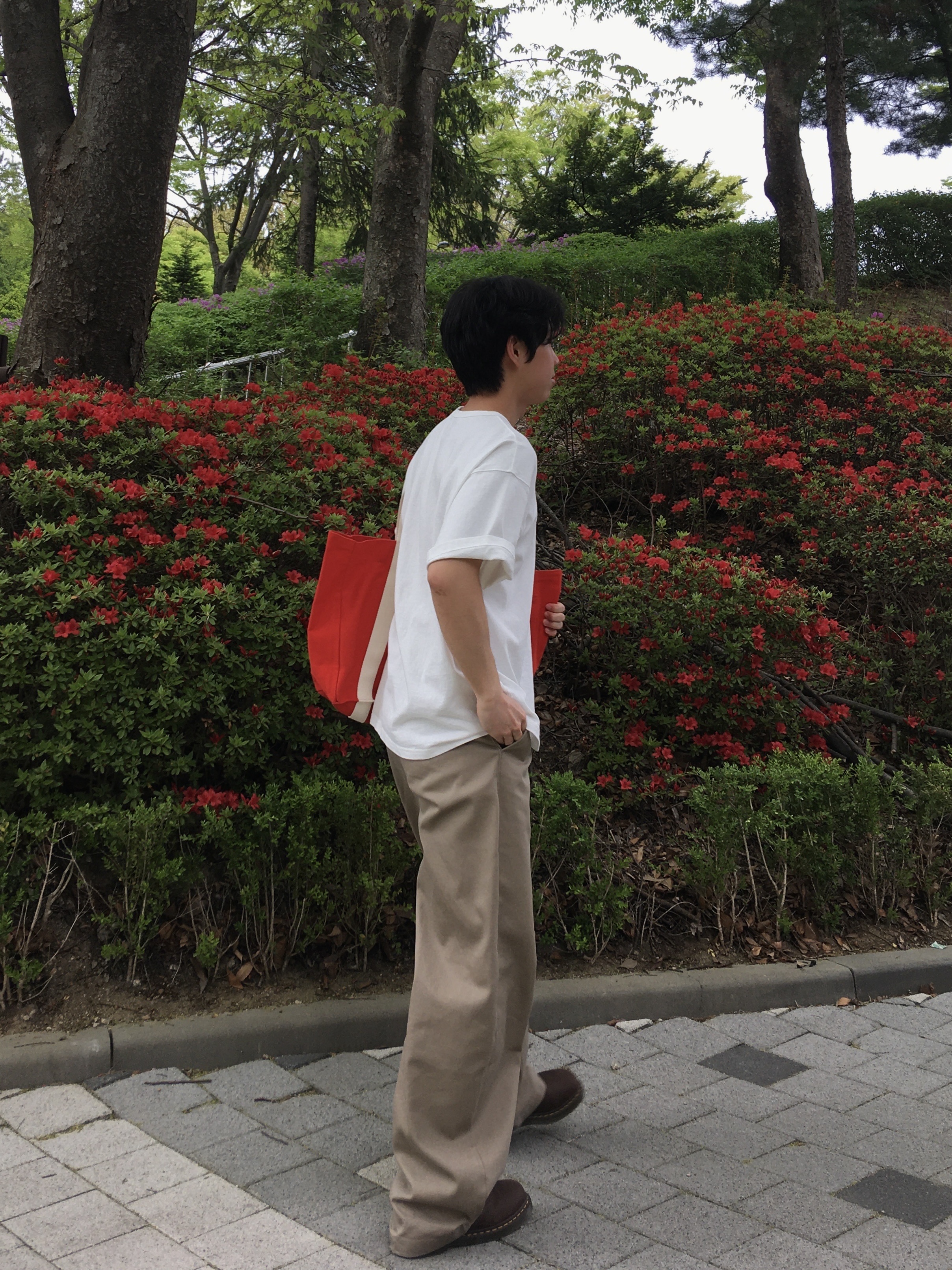 Dr. Martens 1461 Crazy Horse Dark Brown 착용 스타일 - 3