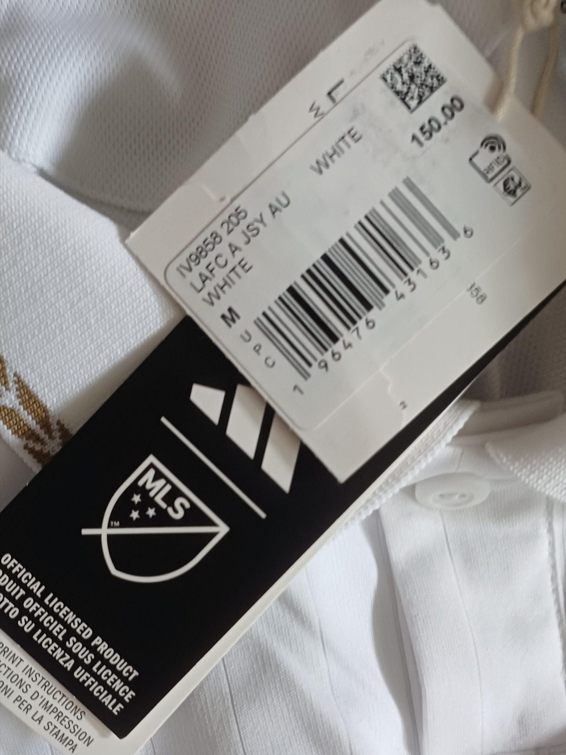 Adidas LAFC 2025/26 Away Authentic Jersey White - US Sizing (Non Marking Ver.) 착용 스타일 - 1