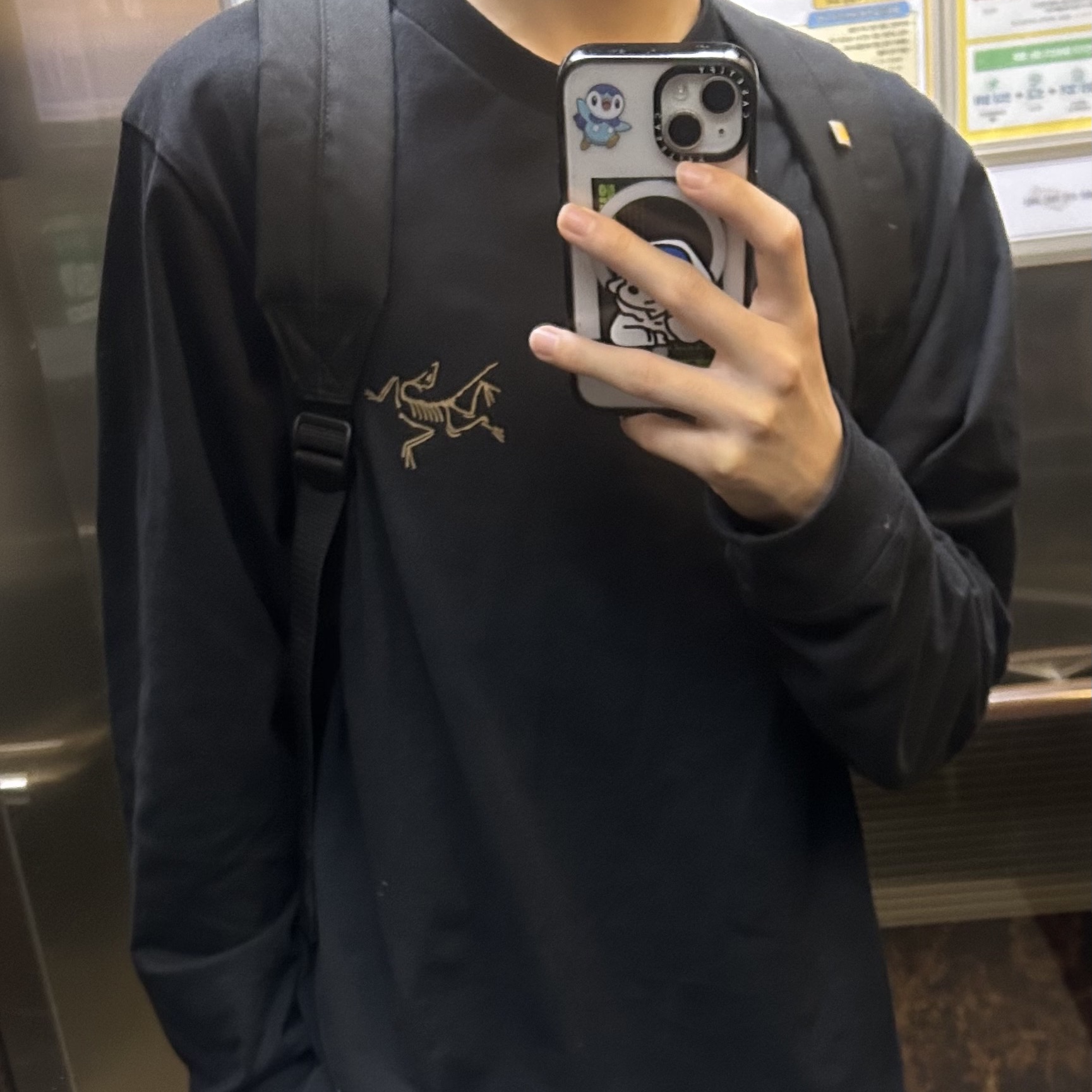 Arc'teryx Kragg Cotton LS T-Shirt 24K Black 착용 스타일