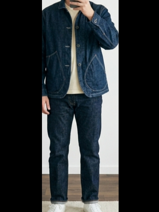 Kapital 11.5 oz. Denim & 8 oz. Denim Apple Man Coverall Indigo 착용 스타일