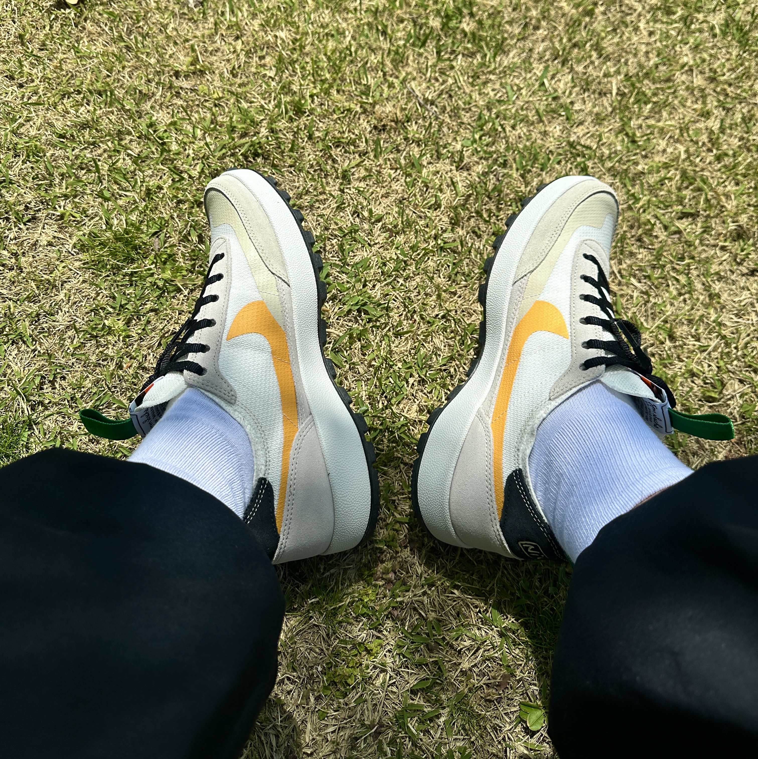 Nike x Tom Sachs General Purpose Shoe Pine Green University Gold 착용 스타일