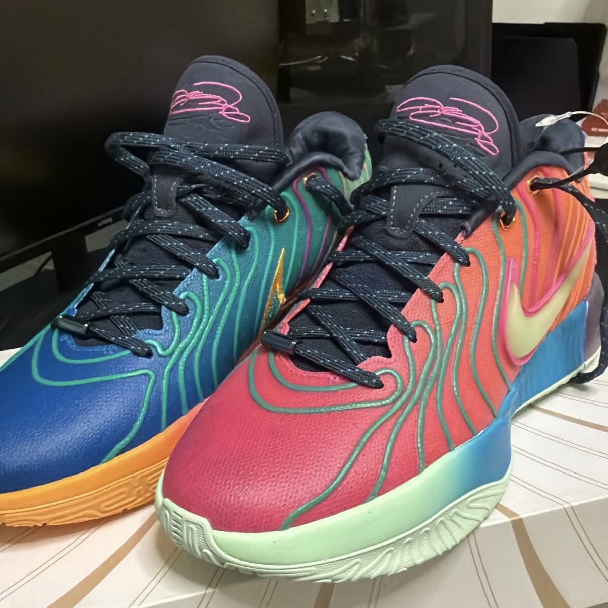 Nike Lebron 21 EP Photo Blue Vapour Green 착용 스타일