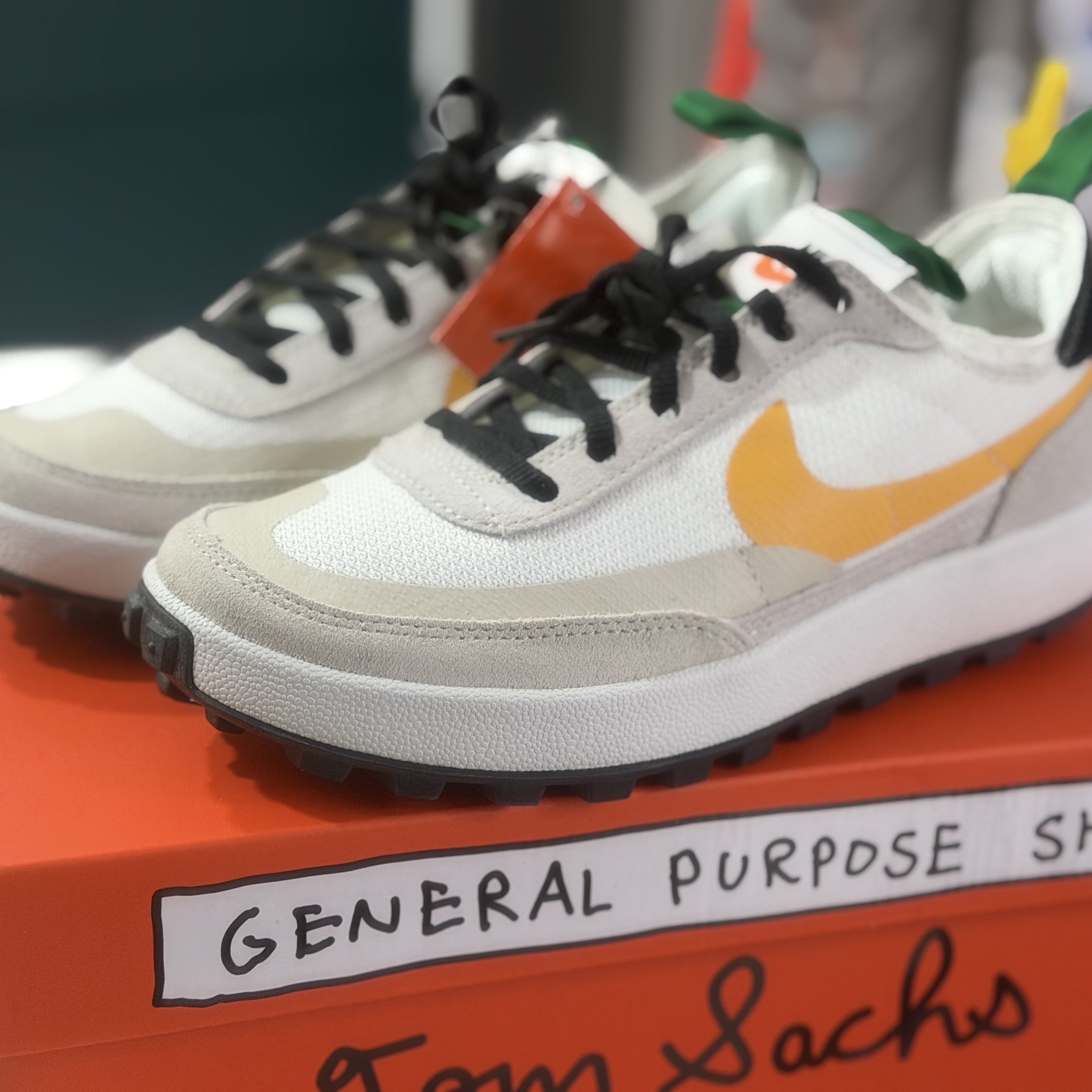 Nike x Tom Sachs General Purpose Shoe Pine Green University Gold 착용 스타일 - 5
