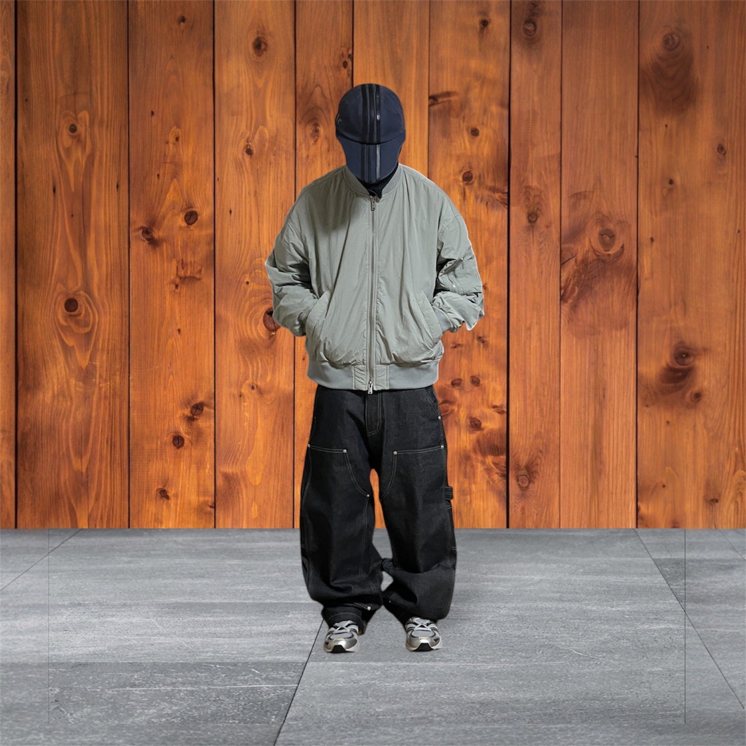 Adidas x Thug Club Sword Cap Night Indigo 착용 스타일