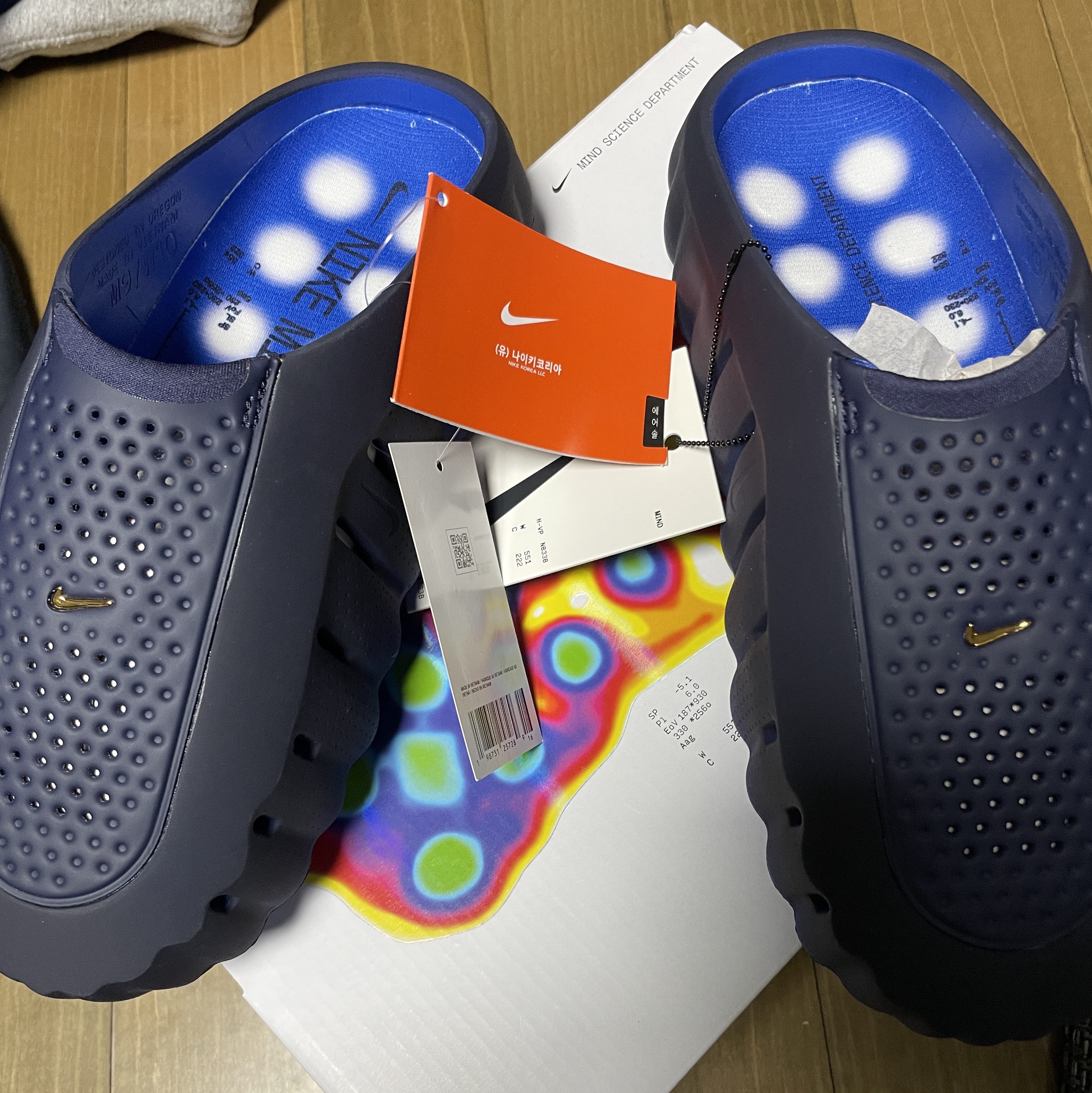 Nike Mind 001 Blackened Blue Metallic Copper 착용 스타일