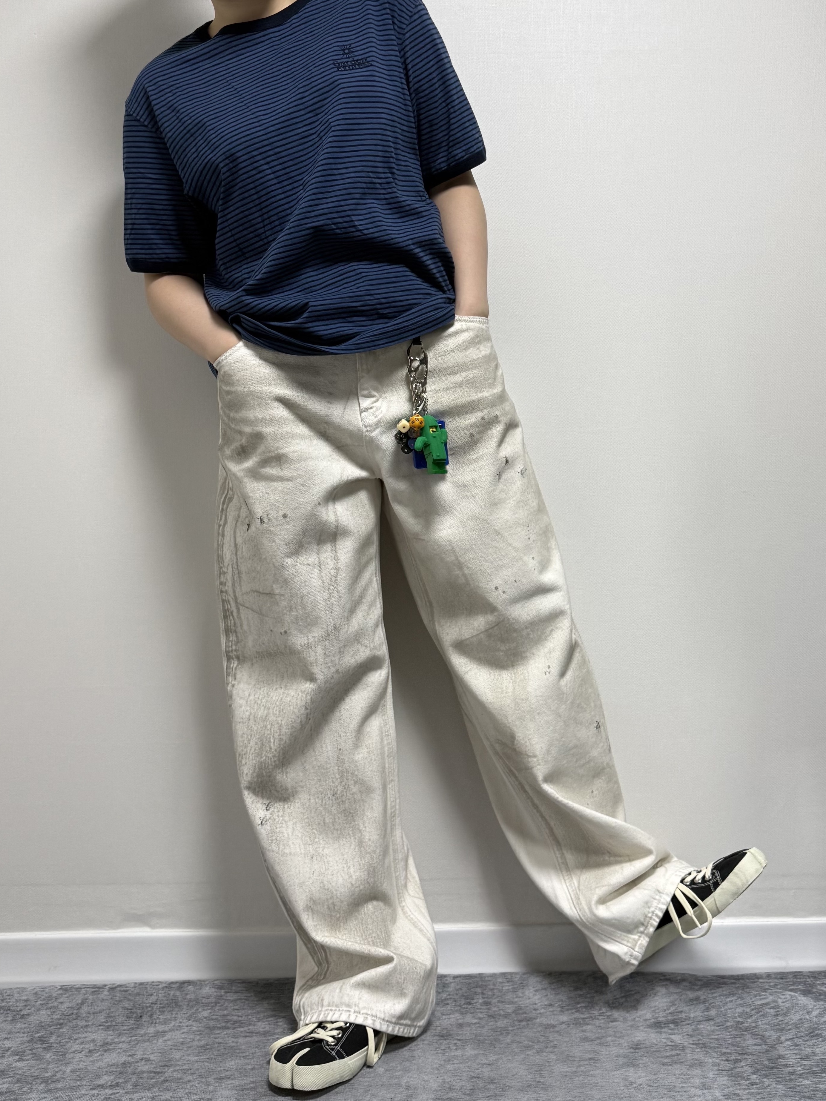 Garden Express Garden Symbol Stripe T-Shirt Blue, Maison Margiela Tabi Sneakers Black 착용 스타일
