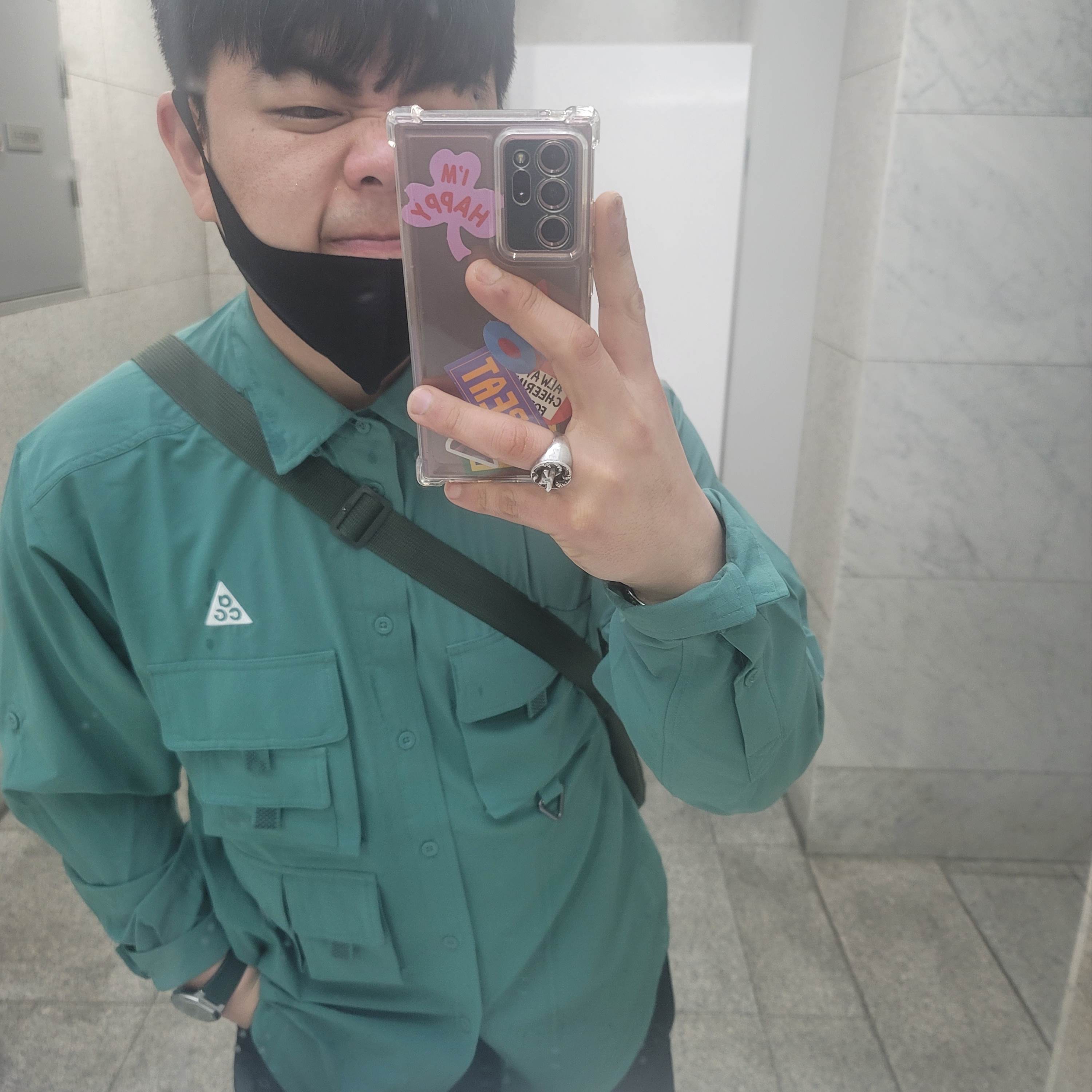 Nike ACG Dri-Fit UV Devastation Trail Shirt Bicoastal Vintage Green - Asia 착용 스타일 - 1