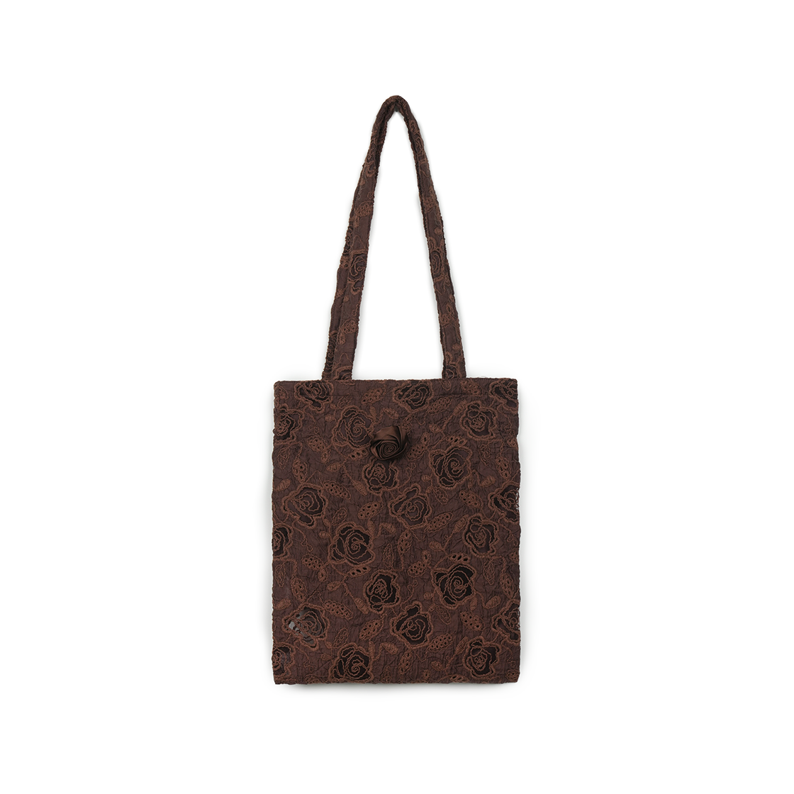그린버터 로즈 자카드 백 브라운(Green Butter Rose Jacquard Bag Brown)