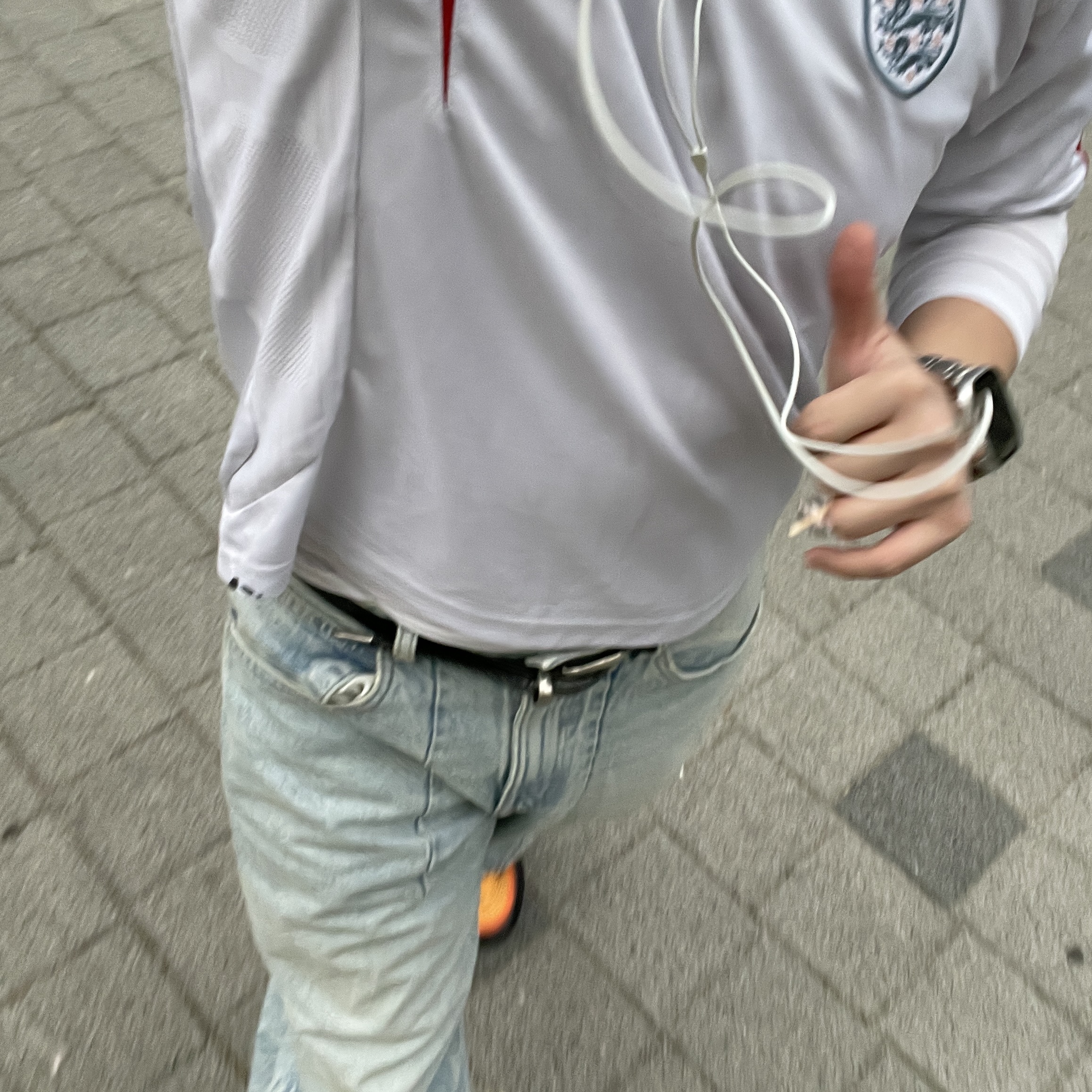 Nike England 2024/25 Dri-Fit Stadium Home Replica Jersey White Blue Void (Non Marking Ver.), Nike Air Max Dn SE Laser Orange Comet Red 착용 스타일 - 2