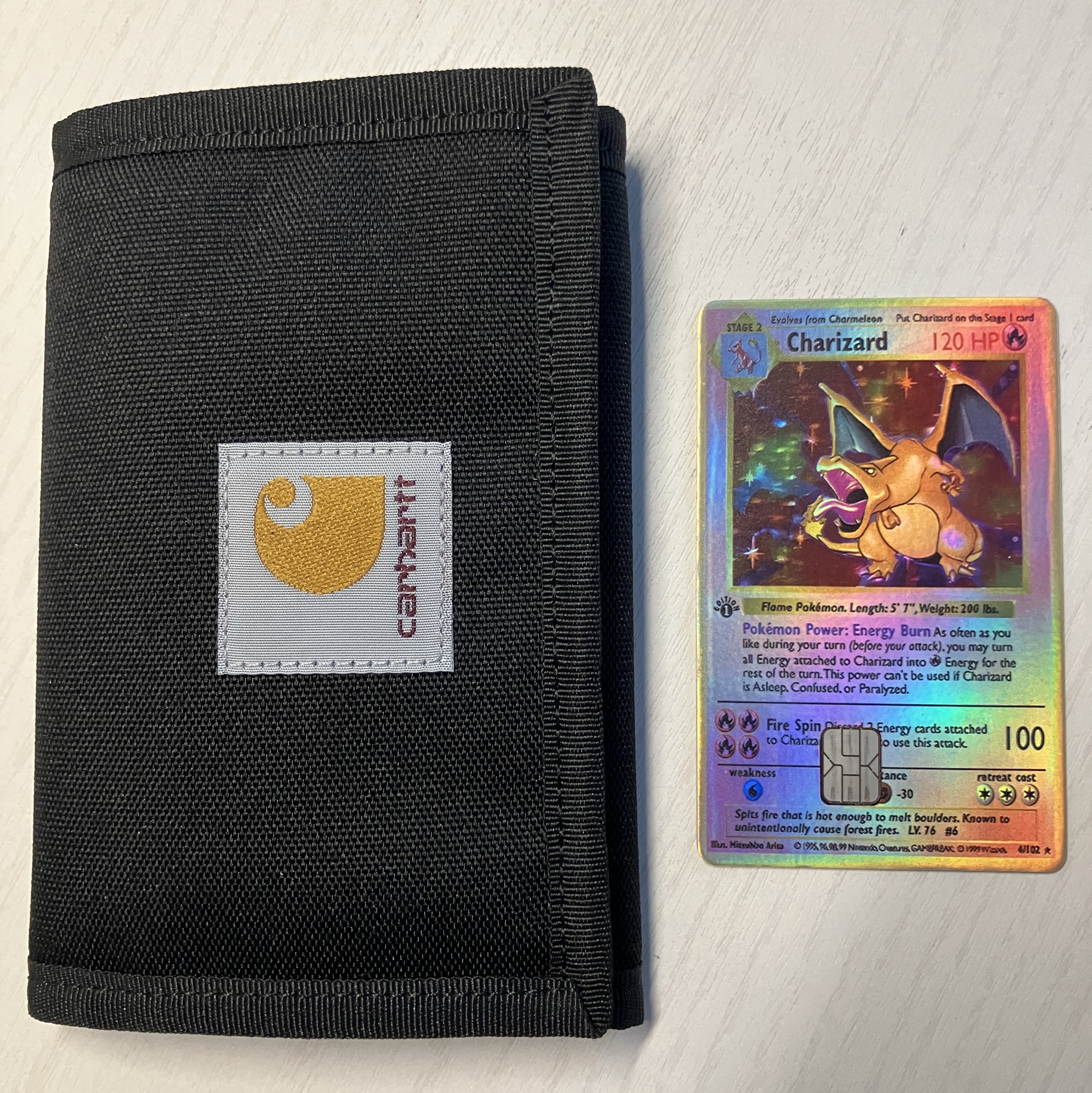 Carhartt WIP Alec Wallet Black 착용 스타일