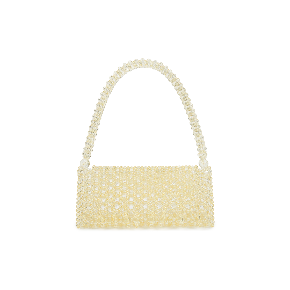 그린버터 비즈 프린지 백 라이트옐로우(Green Butter Beaded Fringe Bag L/Yellow)