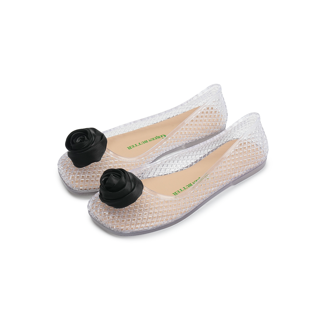 그린버터 로즈 클리어 플랫 클리어(Green Butter Rose Clear Flats Clear)