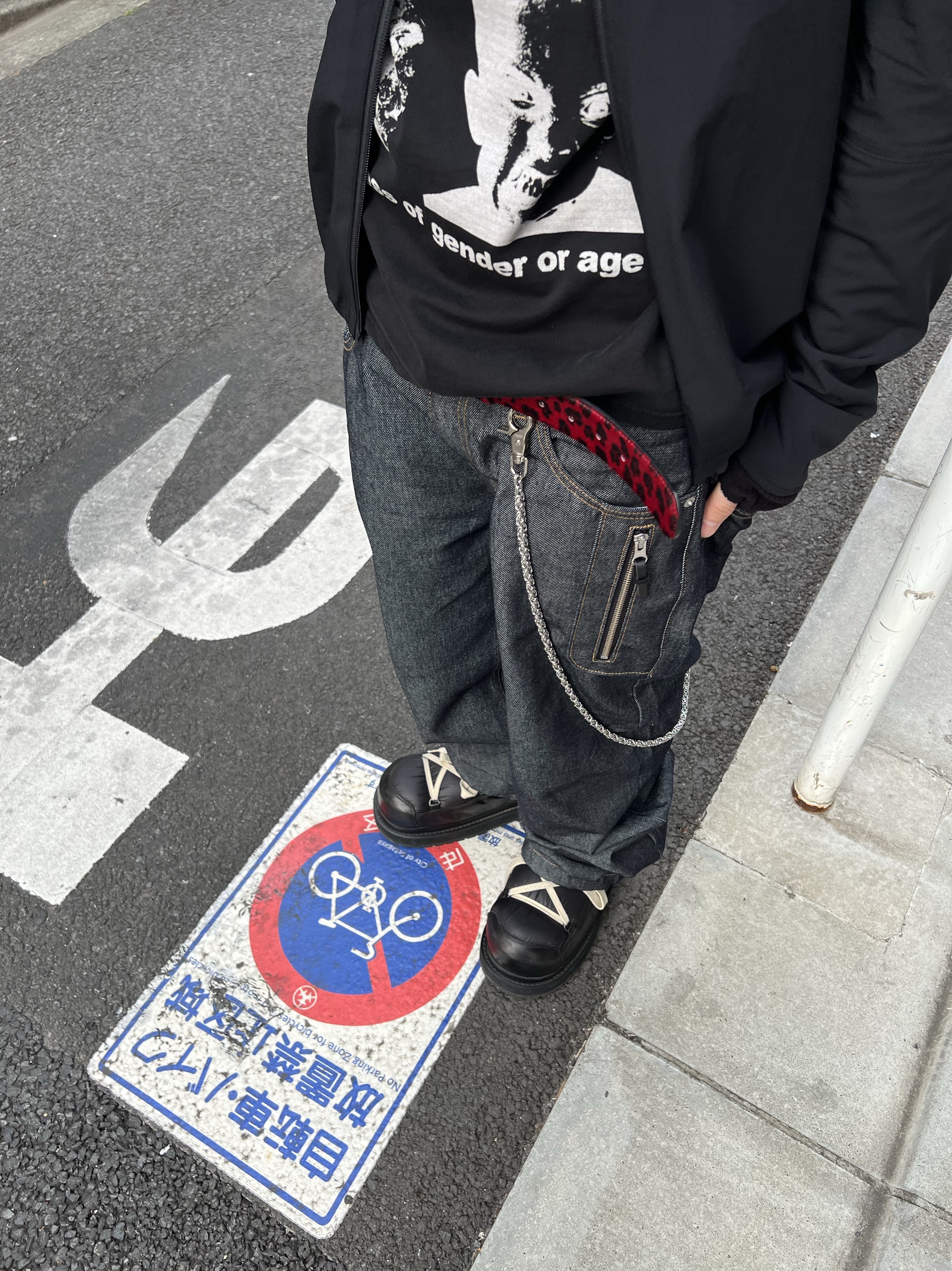 Undermycar Air Nylon Hybrid Jacket Black, Undermycar Calf Hair Module Belt Strap Red Leopard 착용 스타일 - 2