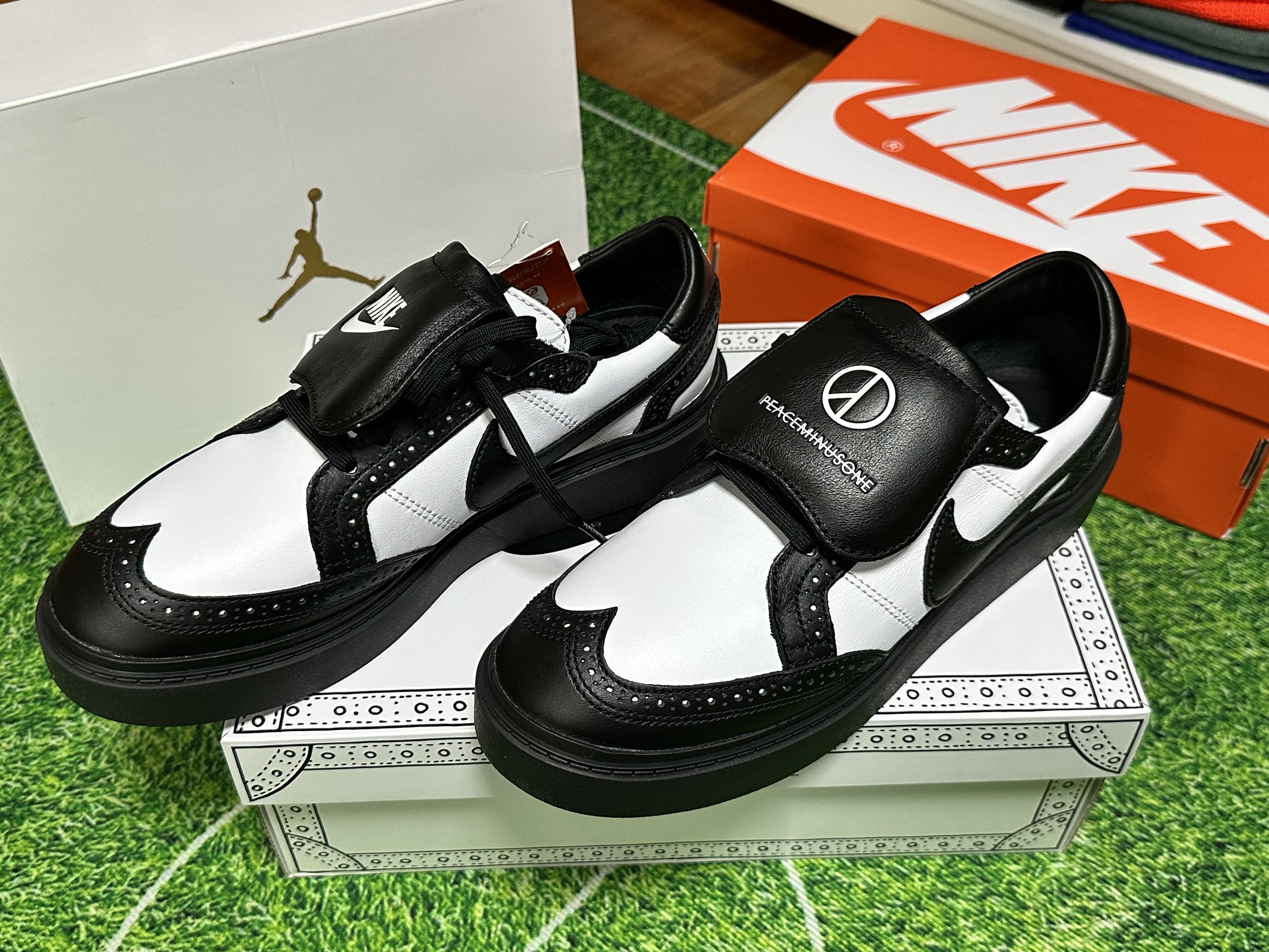 Nike x Peaceminusone Kwondo1 Black and White 착용 스타일