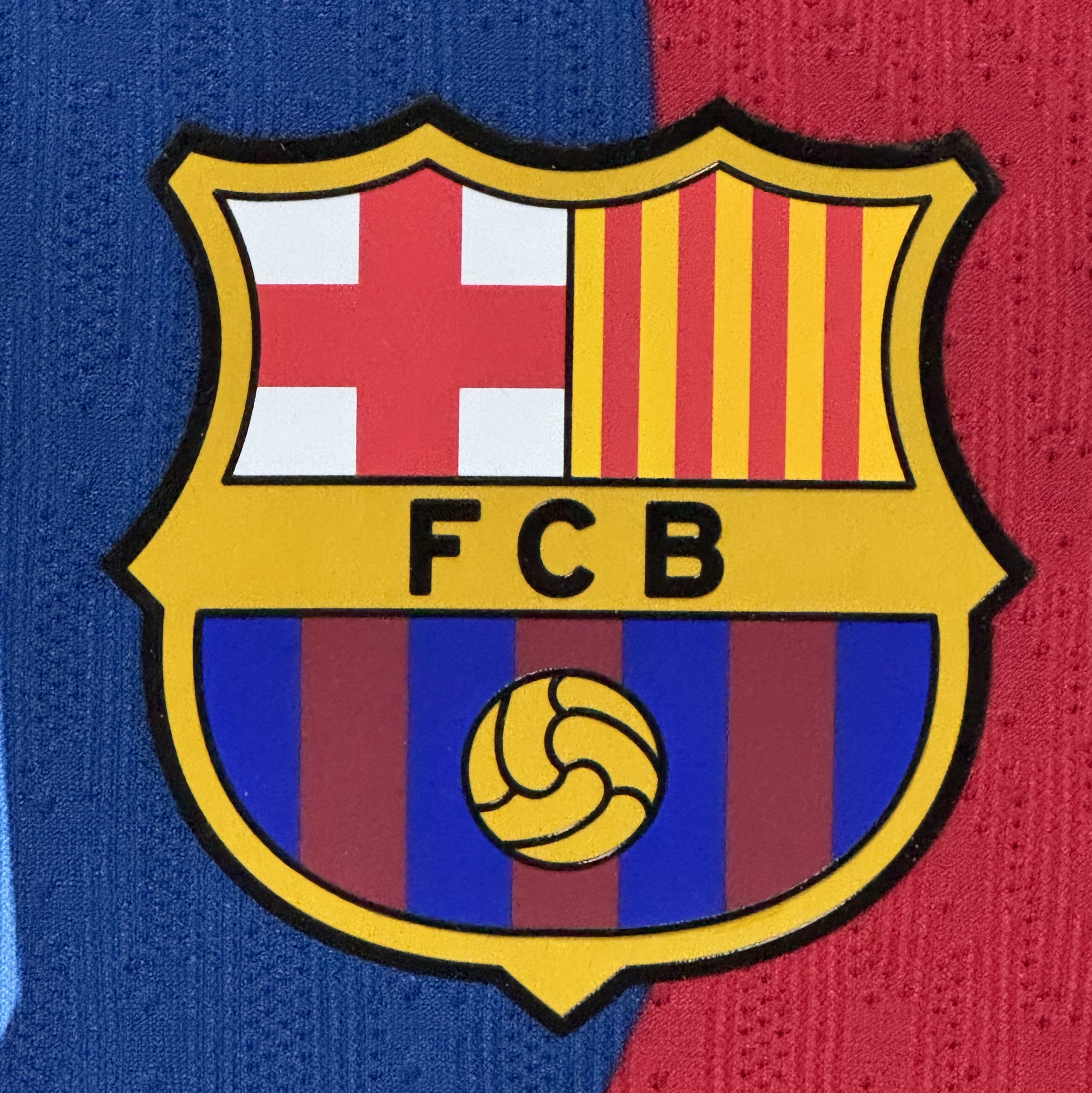 Nike FC Barcelona 2025/26 Stadium Fourth Dri-Fit Soccer Replica Jersey Gym Blue Salsa Red (Non Marking Ver.) 착용 스타일 - 8
