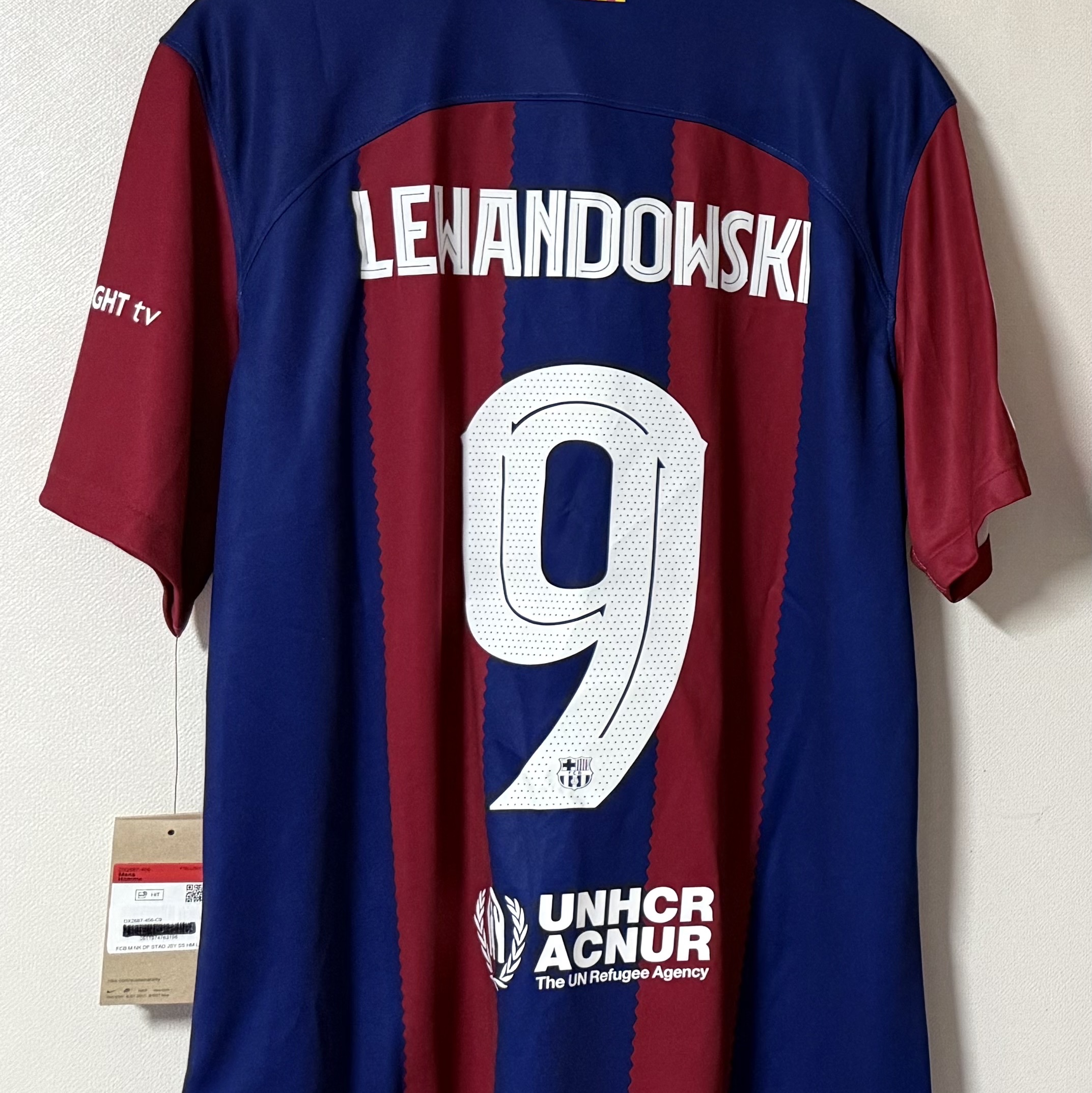 Nike FC Barcelona 2023/24 Dri-Fit Stadium Home Jersey Deep Royal Blue Noble Red (Non Marking Ver.) 착용 스타일 - 2