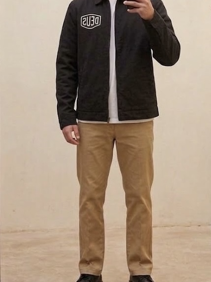 Deus Ex Machina Classic Workwear Jacket 2.0 Black 착용 스타일