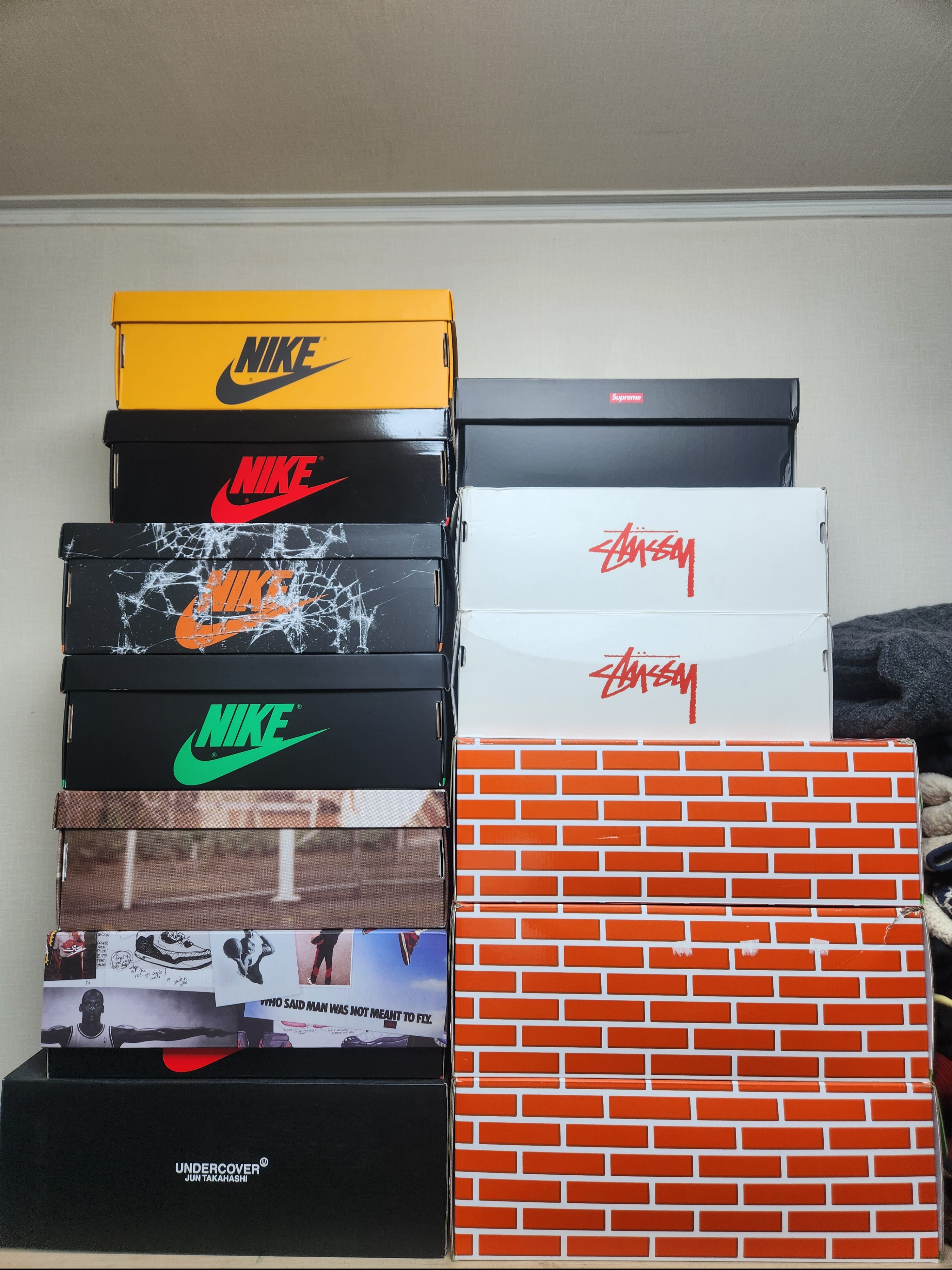 Nike x Off-White Air Force 1 Mid SP Leather Black, Nike x Off-White Air Force 1 Mid SP Leather Pine Green 착용 스타일
