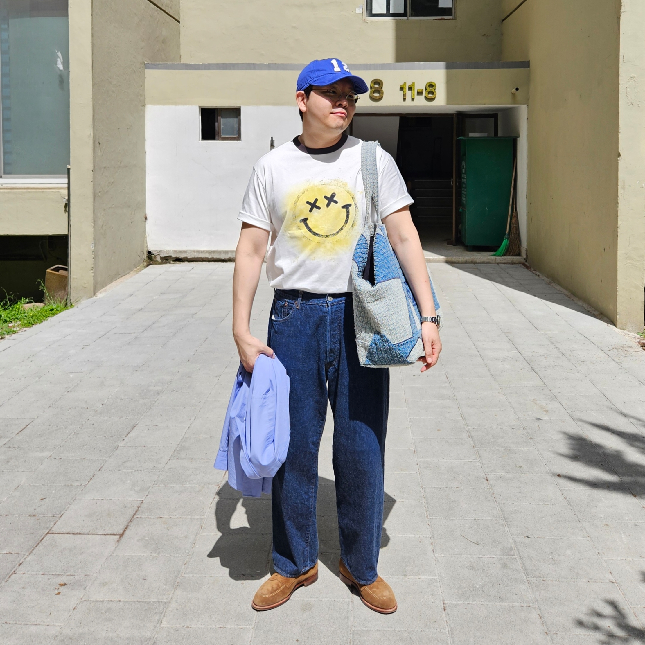Alden 6243 Suede Unlined Flex Penny Loafer Snuff - D, Comoli 5P Denim Pants Navy - 23SS 착용 스타일