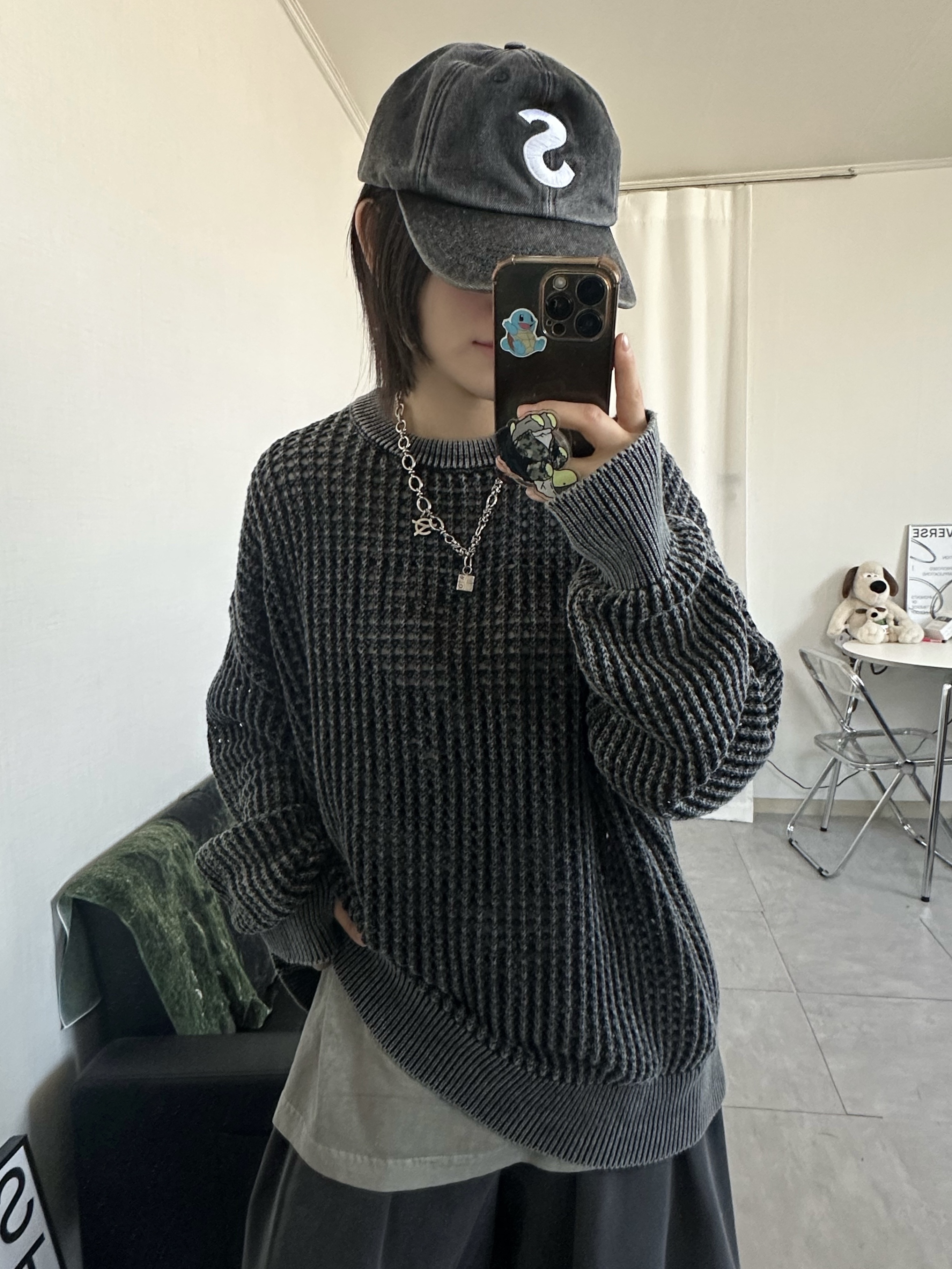 Supreme Pigment S Logo 6-Panel Black - 24FW, (W) Nike Air Force 1 '07 Low Triple Black 착용 스타일 - 4