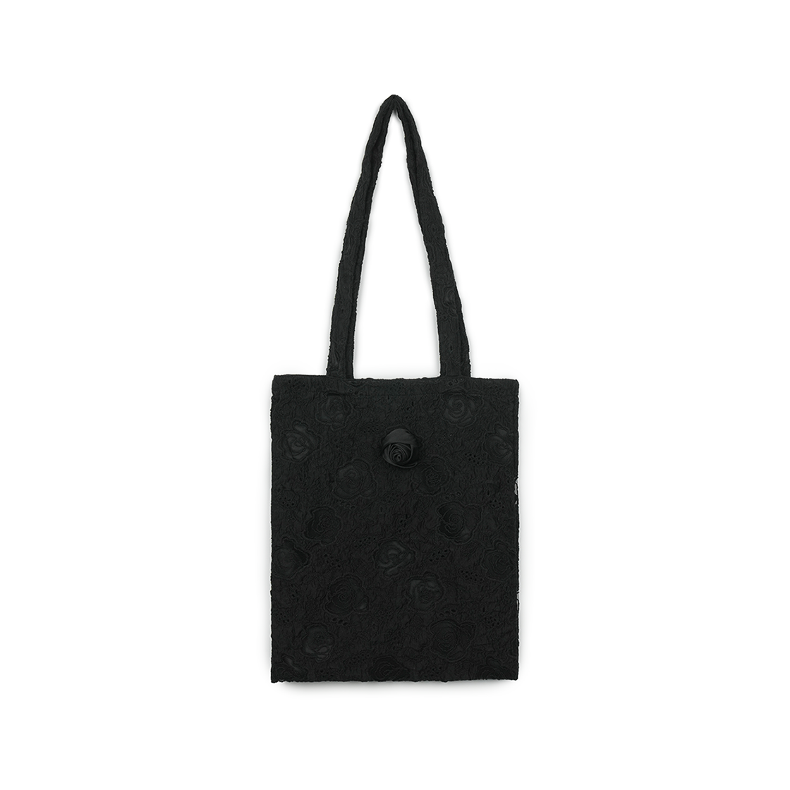 그린버터 로즈 자카드 백 블랙(Green Butter Rose Jacquard Bag Black)