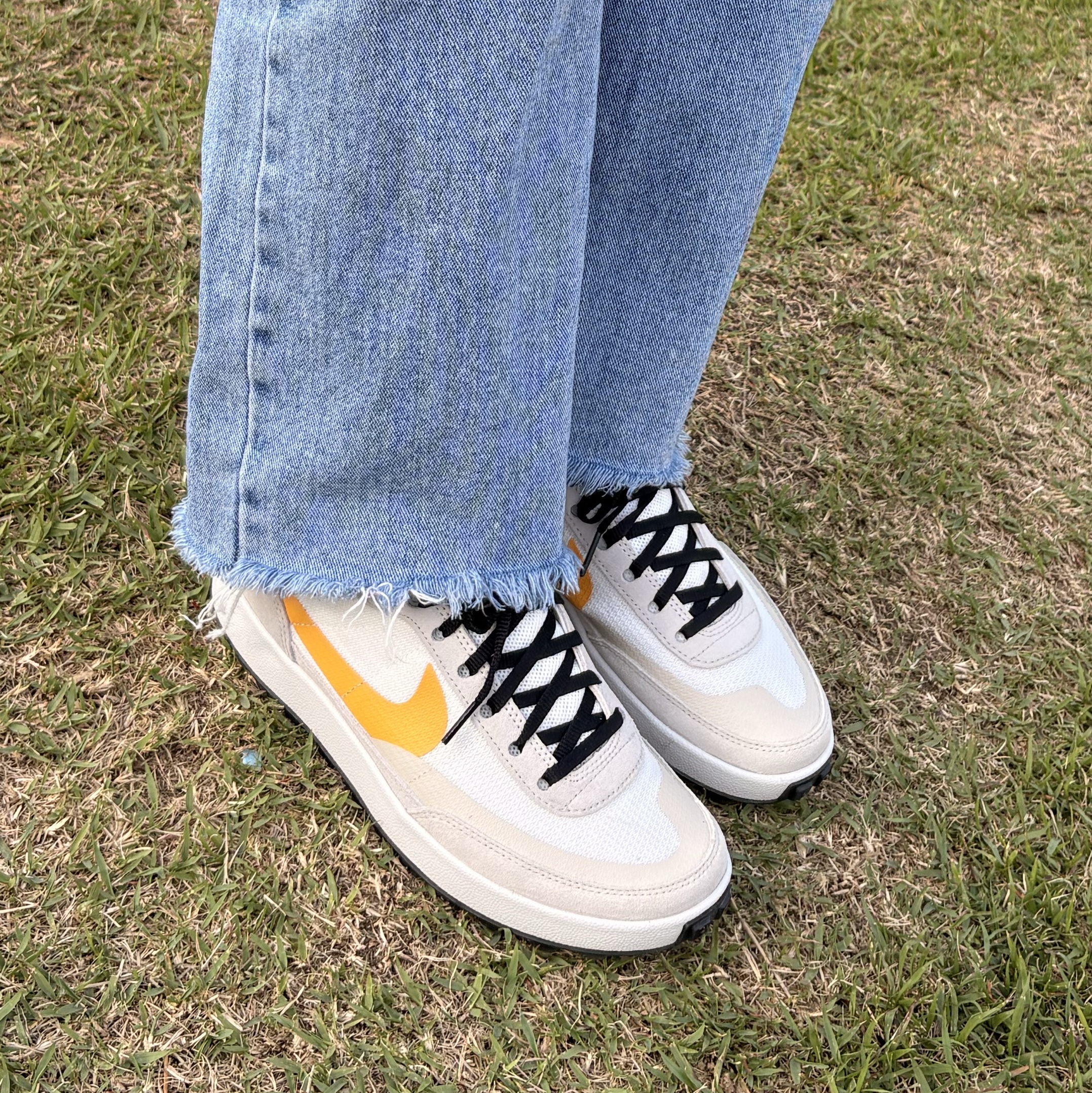 Nike x Tom Sachs General Purpose Shoe Pine Green University Gold 착용 스타일