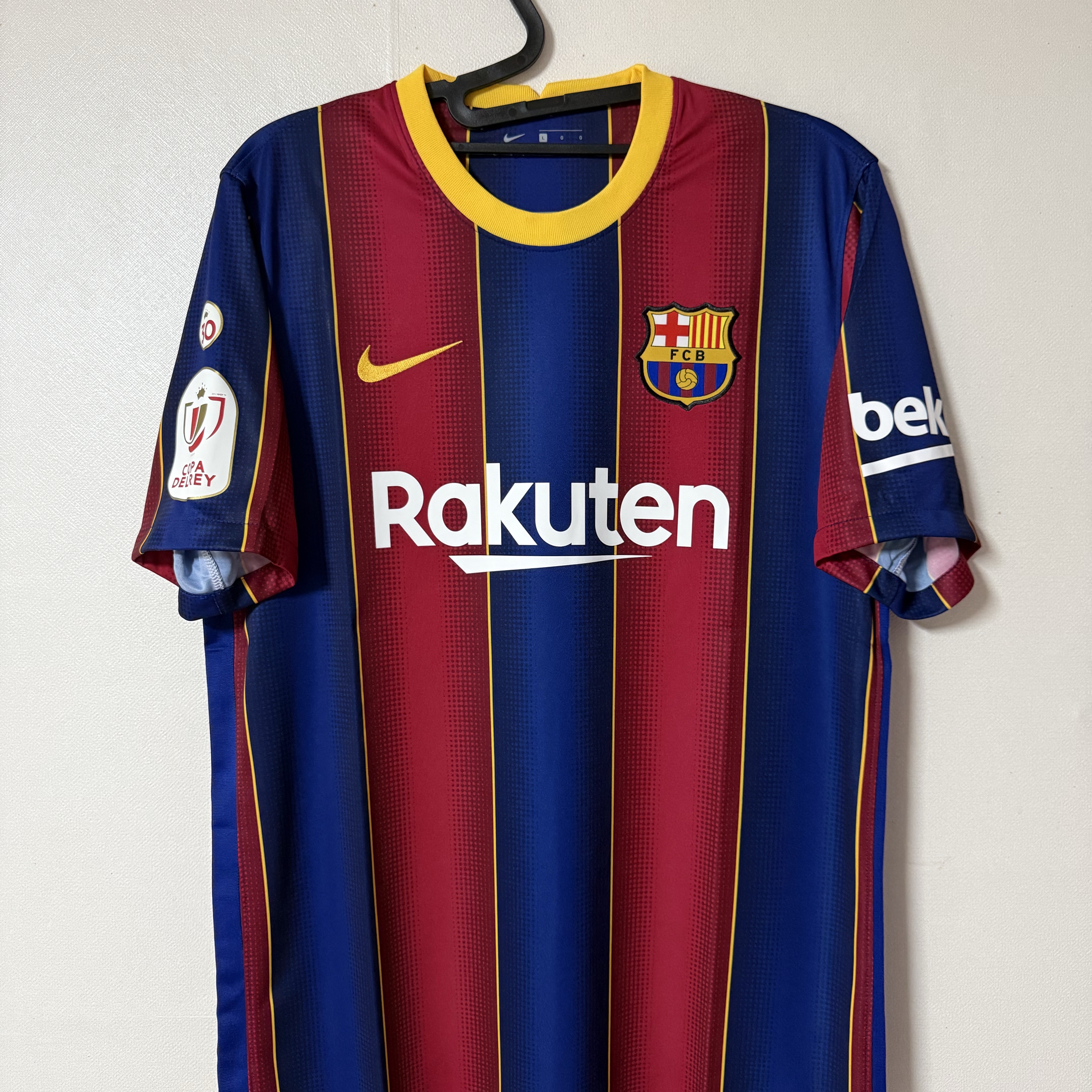 Nike FC Barcelona 2020/21 Dri-Fit Stadium Home Jersey Deep Royal Blue Varsity Maize (Non Marking Ver.) 착용 스타일 - 1