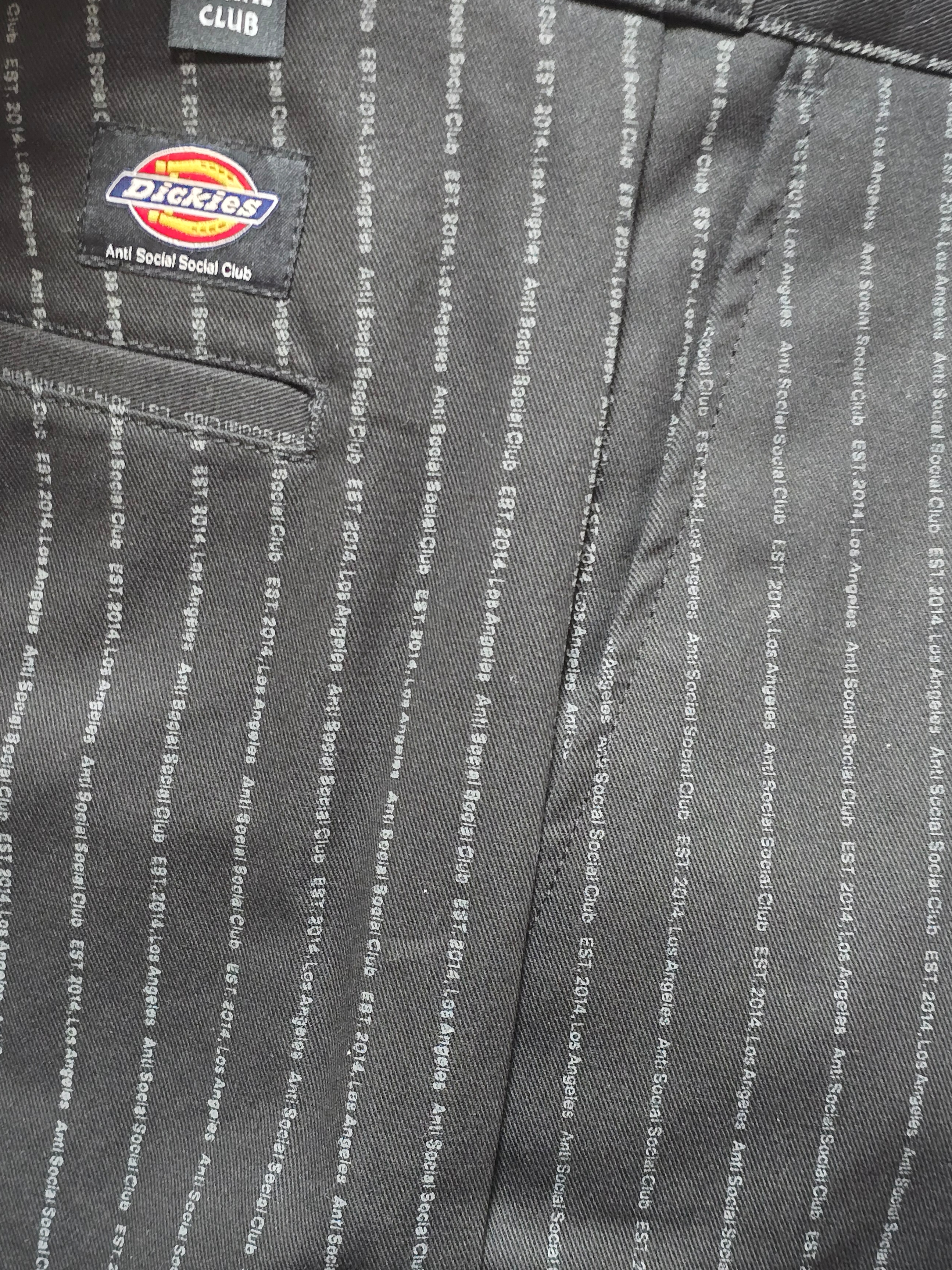 Anti Social Social Club x Dickies Stripe 874 Pants Black, Dr. Martens 1461 Bex Black 착용 스타일 - 3