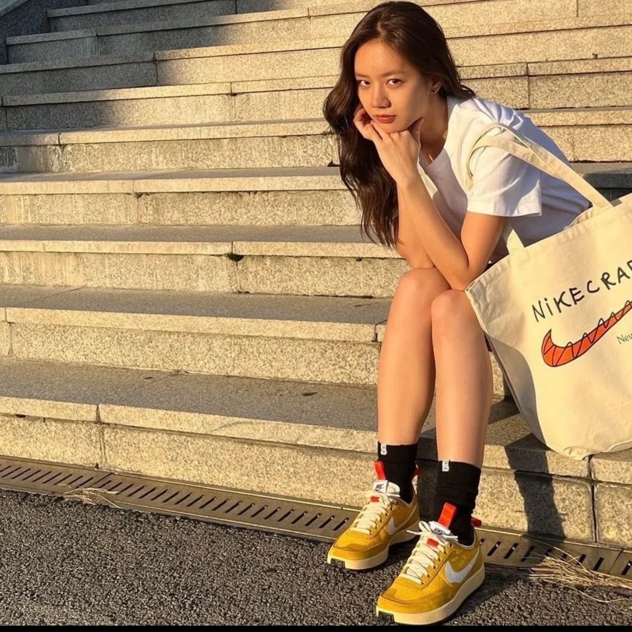 Nike x Tom Sachs General Purpose Shoe Pine Green University Gold 착용 스타일