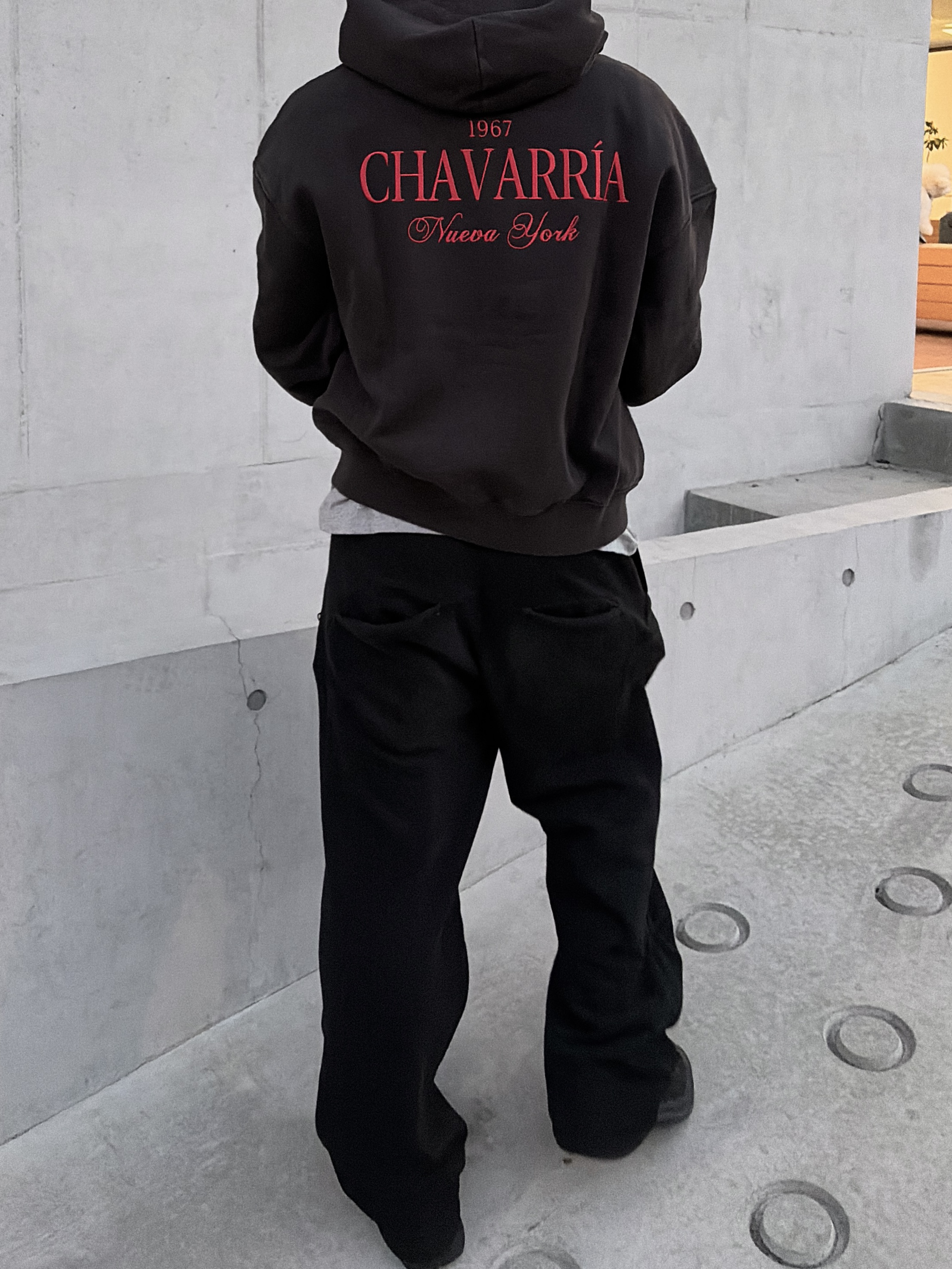 Zara x Willy Chavarria Relaxed Fit Hoodie Black 착용 스타일 - 1