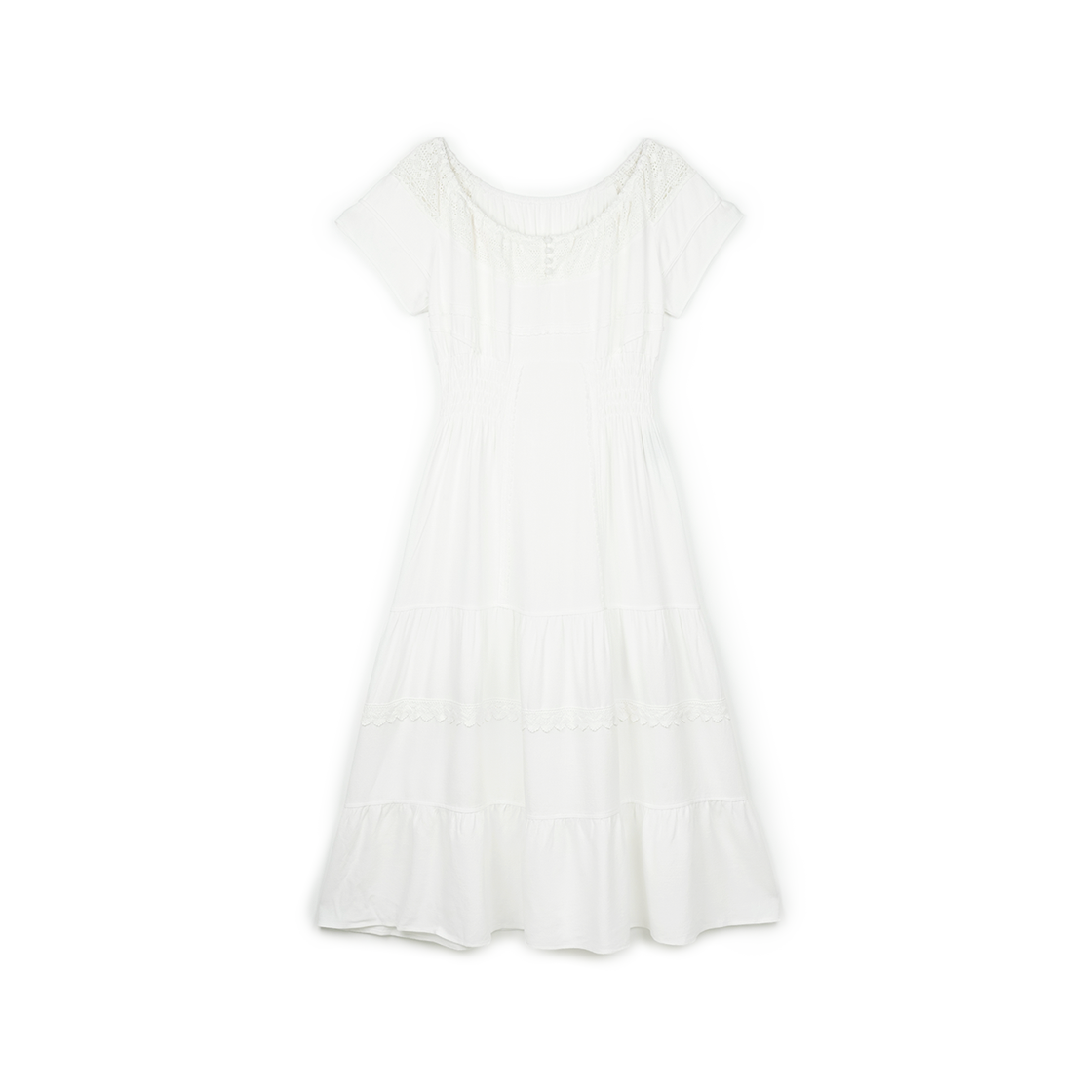 그린버터 프레리 투웨이 드레스 아이보리(Green Butter Prairie 2-Way Dress Ivory) - 1