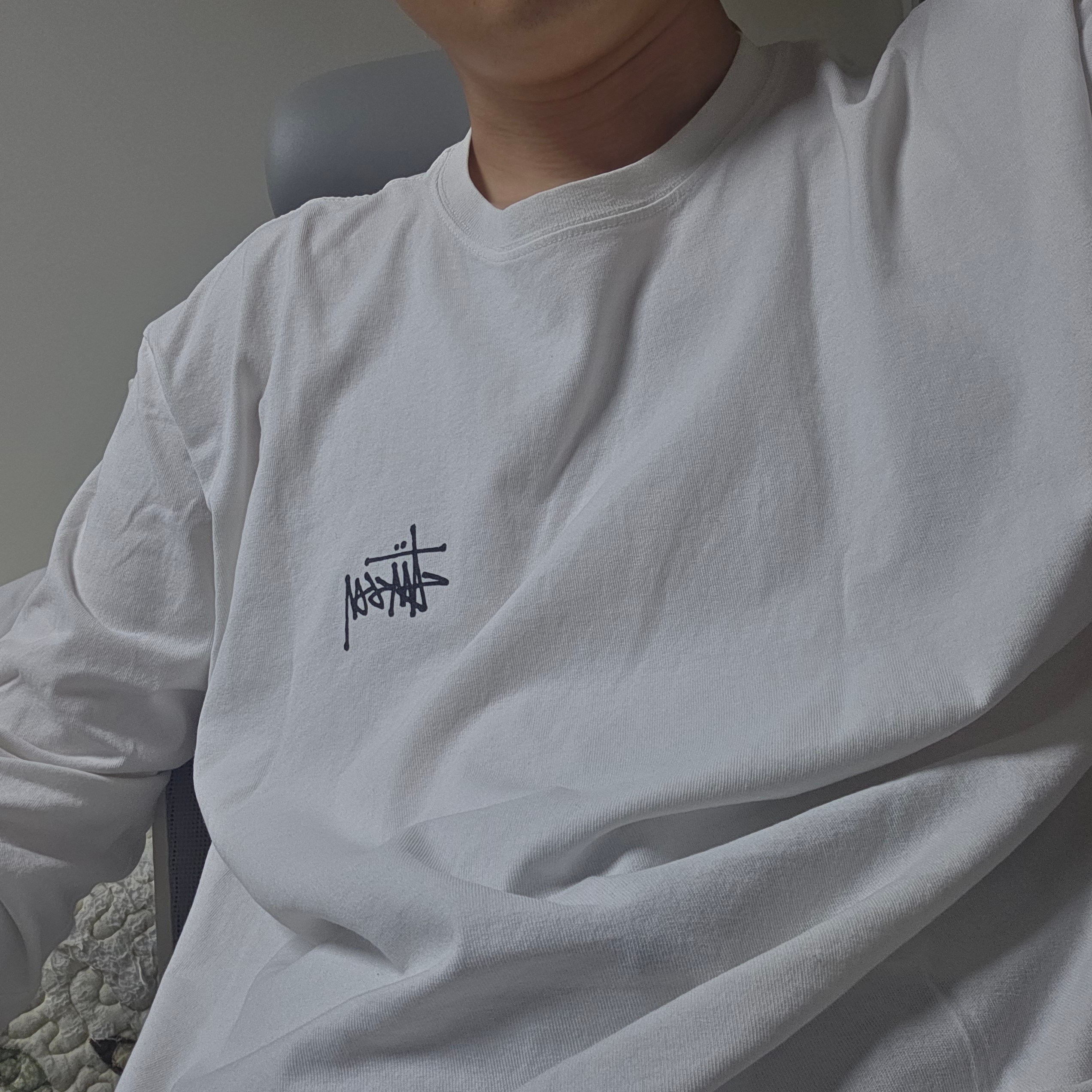 New Balance 992 Made in USA Grey - D Standard, Stussy Basic Stussy LS T-Shirt White 착용 스타일 - 2