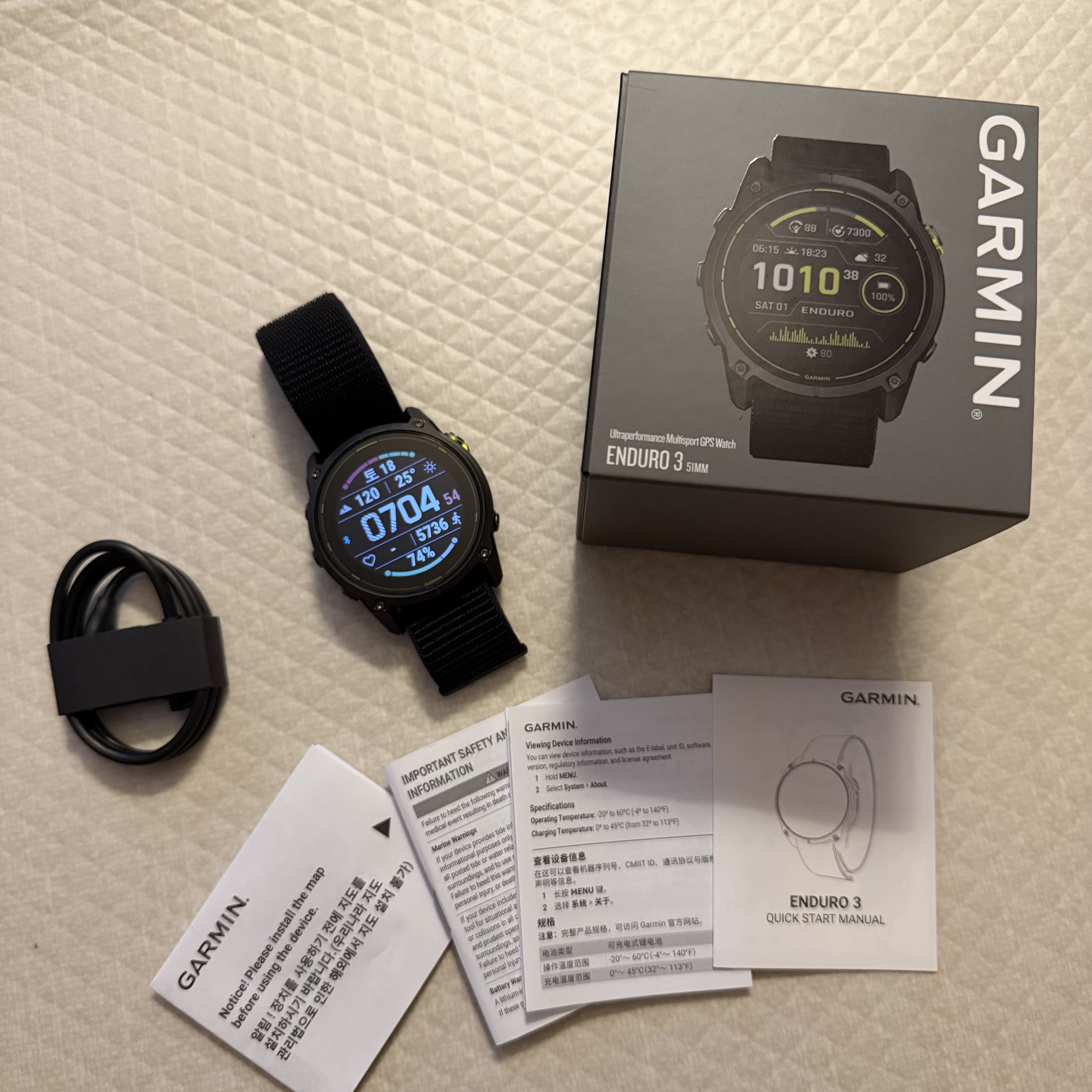 [10% 적립] Garmin Enduro 3 Carbon Gray 착용 스타일