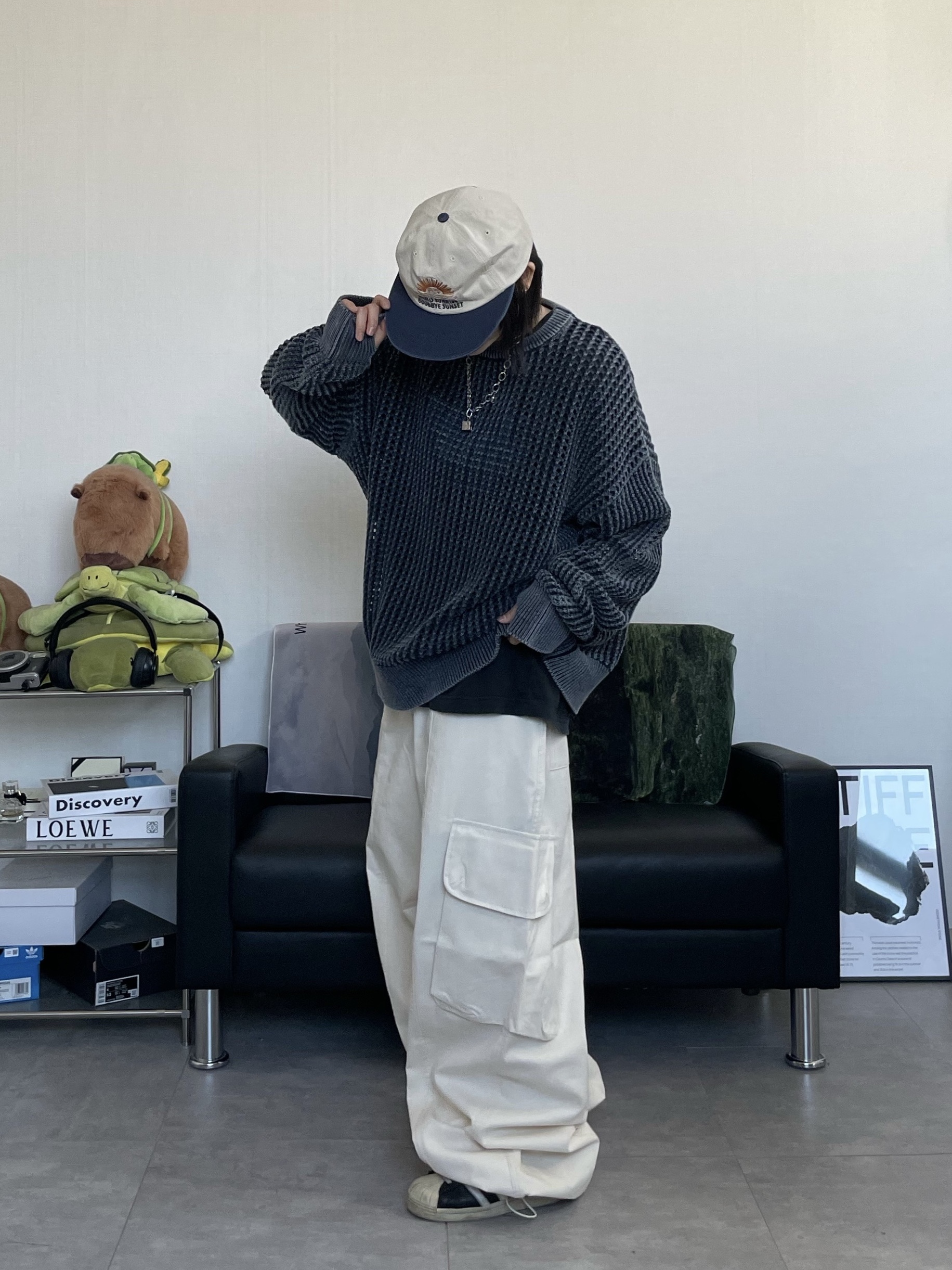 Supreme Pigment S Logo 6-Panel Black - 24FW, (W) Nike Air Force 1 '07 Low Triple Black 착용 스타일 - 5