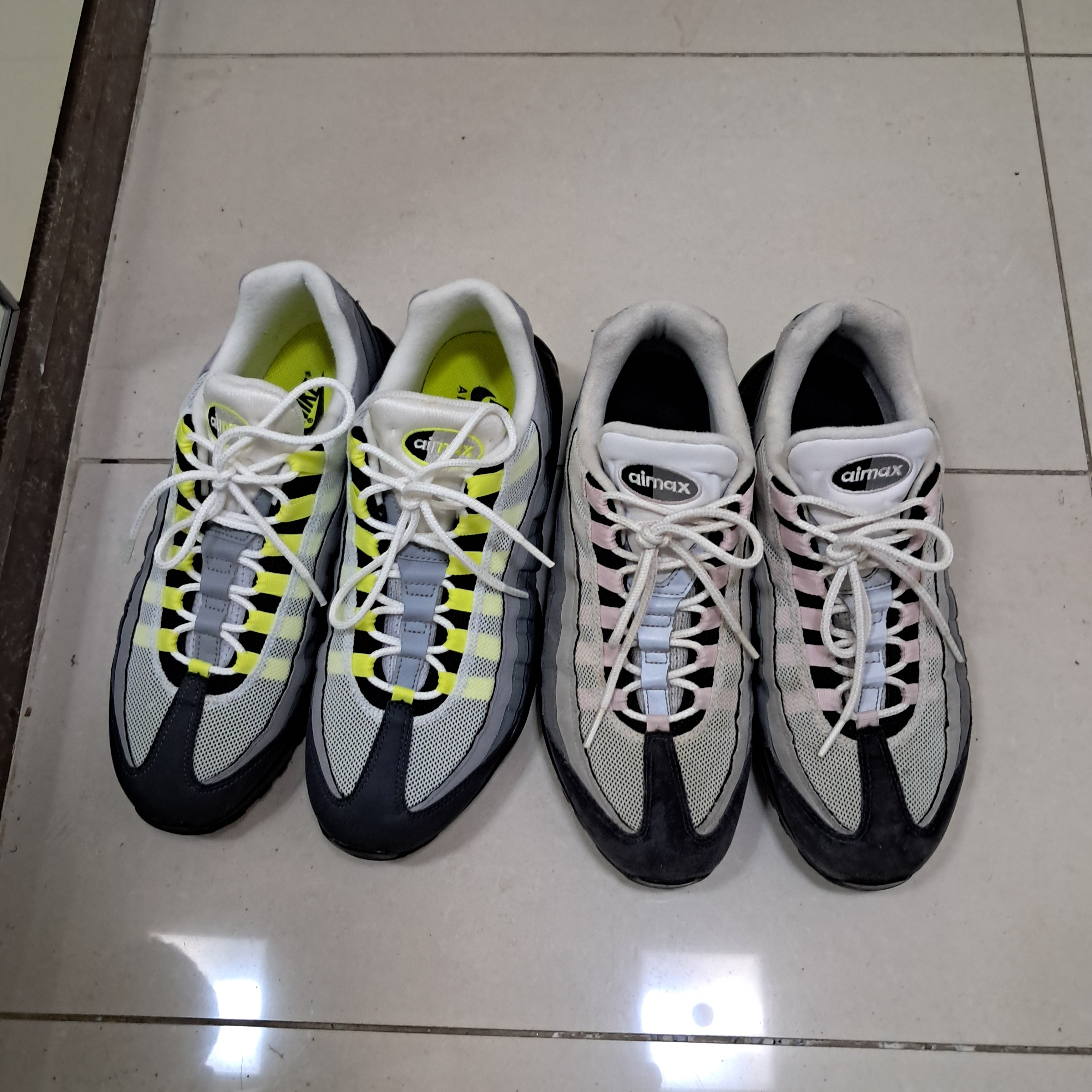 Nike Air Max 95 OG Neon Yellow 2020 착용 스타일 - 1
